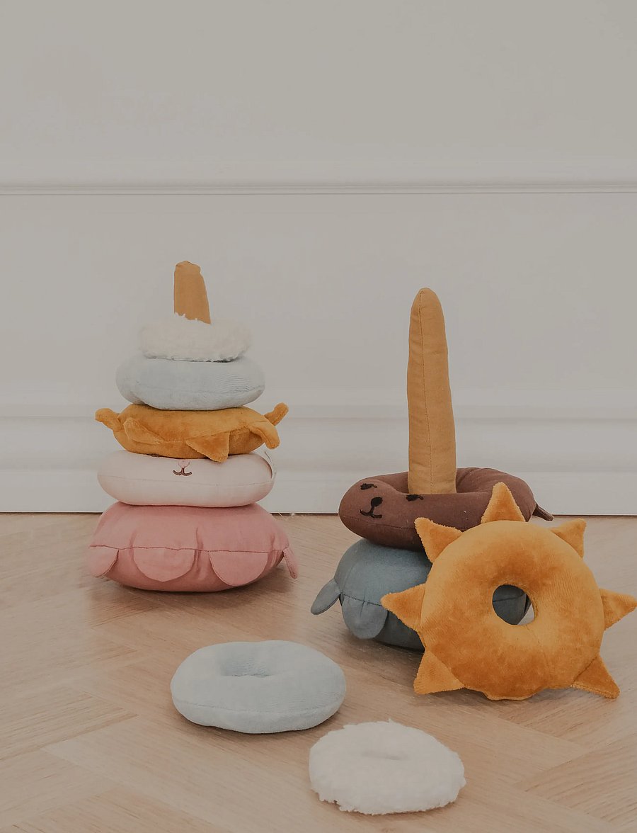 Fabelab - Fabric Stack Tower - Bunny - stapelklötze - ash rose - 0