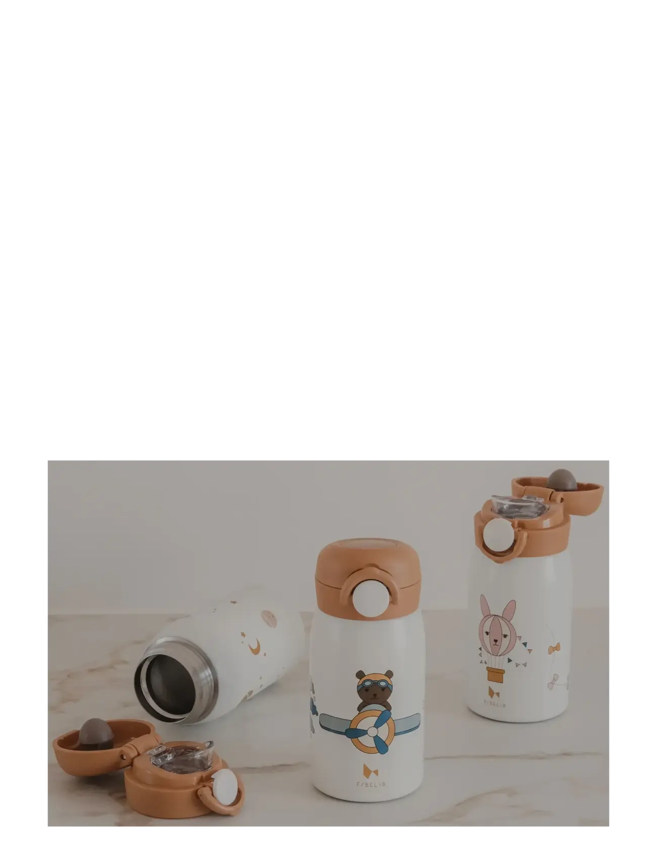 Fabelab - Water Bottle - Small - Little Flyer - veepudelid - whisper white - 5