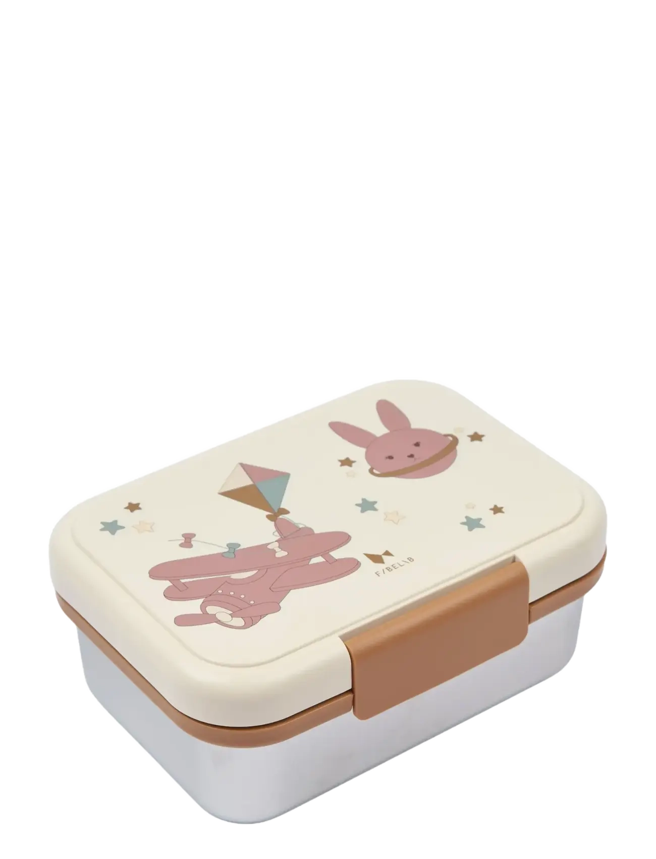 Fabelab - Lunch Box - Bunny Air Plane - brotdosen - whisper white - 1