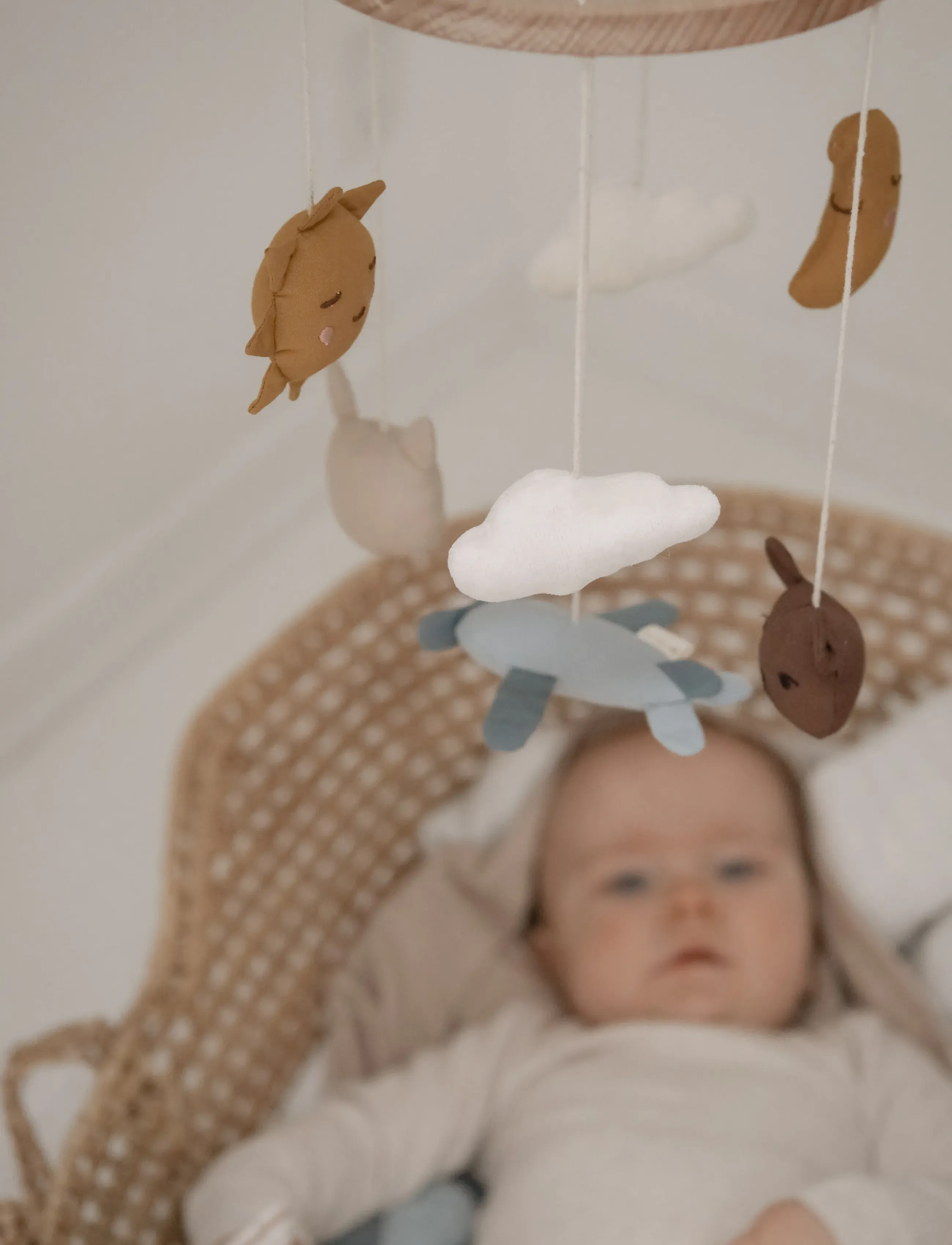 Fabelab Crib Mobile In The Air Blue, One Size, Baby Nursery, Mehrfarbig/gemustert - Mobiles, Kinder