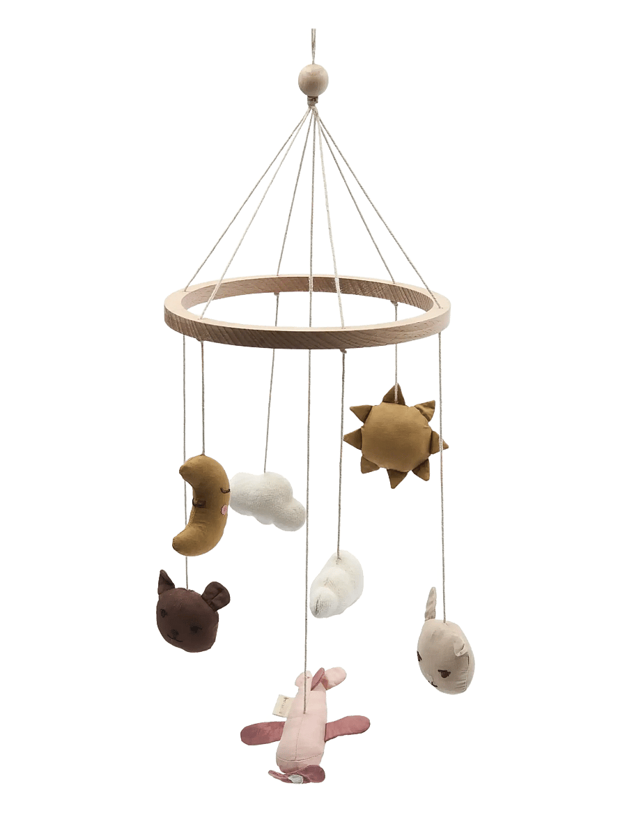 Fabelab - Crib Mobile - In The Air Rose - sängmobiler - ash rose - 1