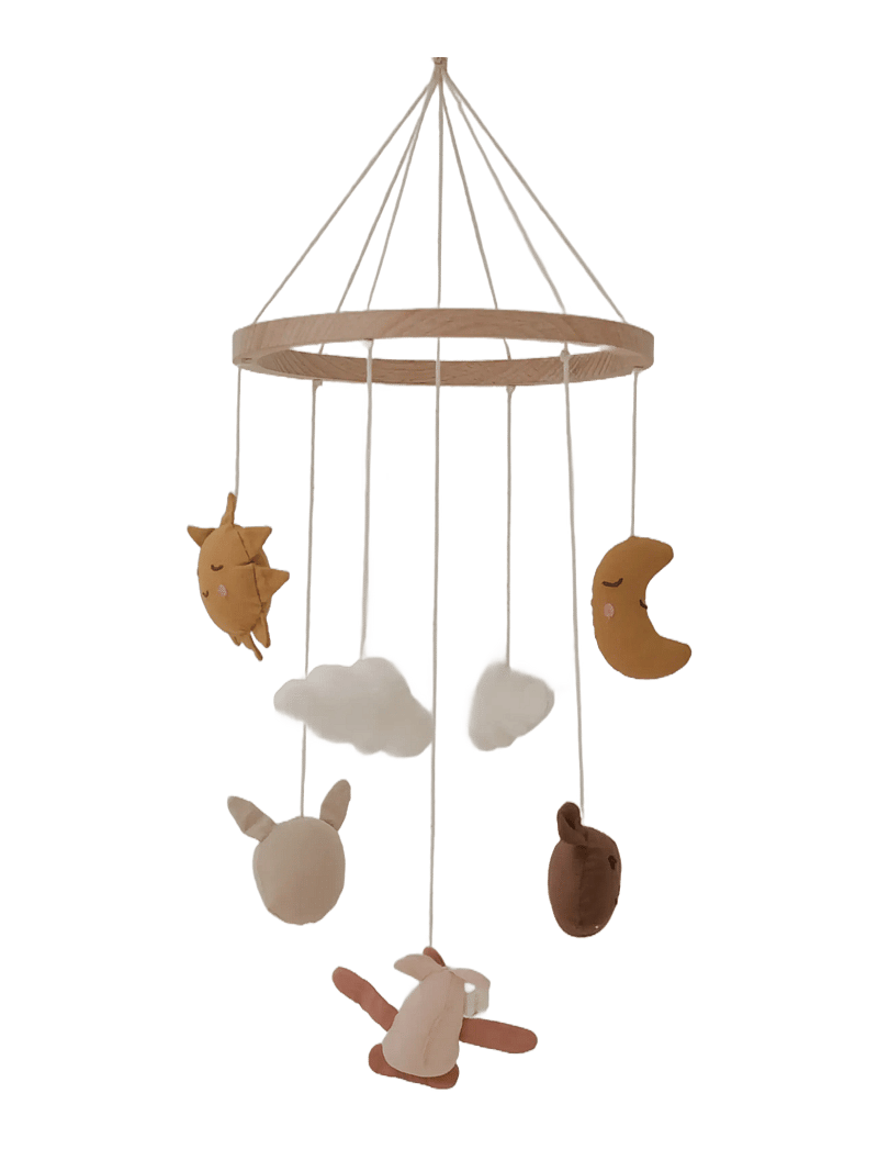 Fabelab - Crib Mobile - In The Air Rose - beebi rippuvad mänguasjad - ash rose - 2