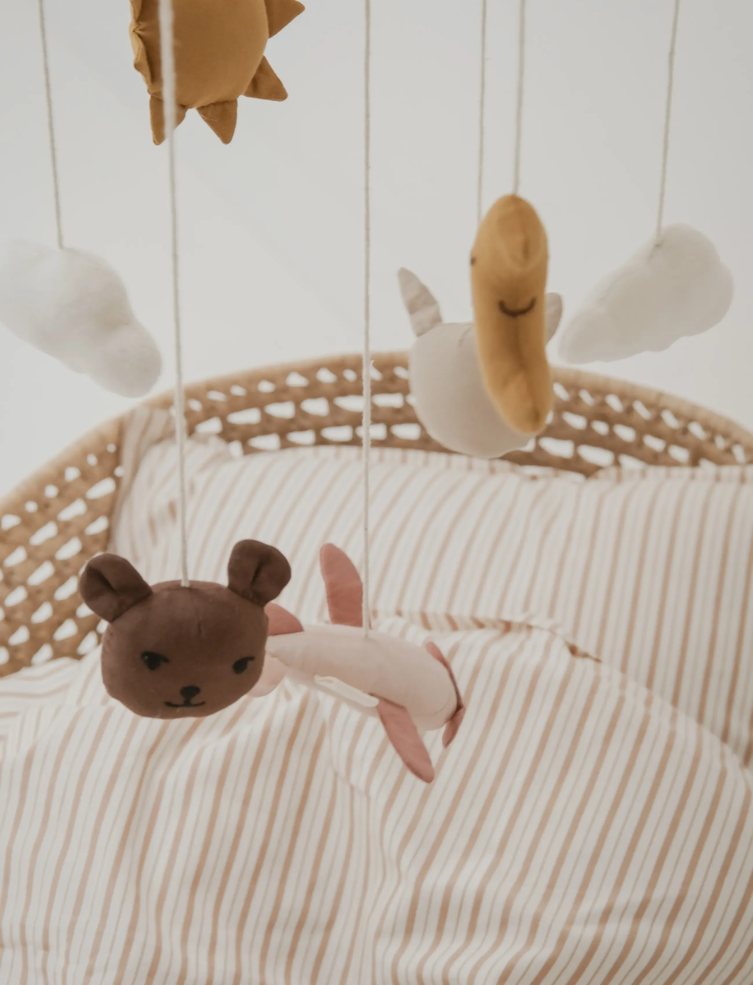 Fabelab Crib Mobile In The Air Rose, One Size, Baby Nursery, Rosa - Mobiles, Kinder