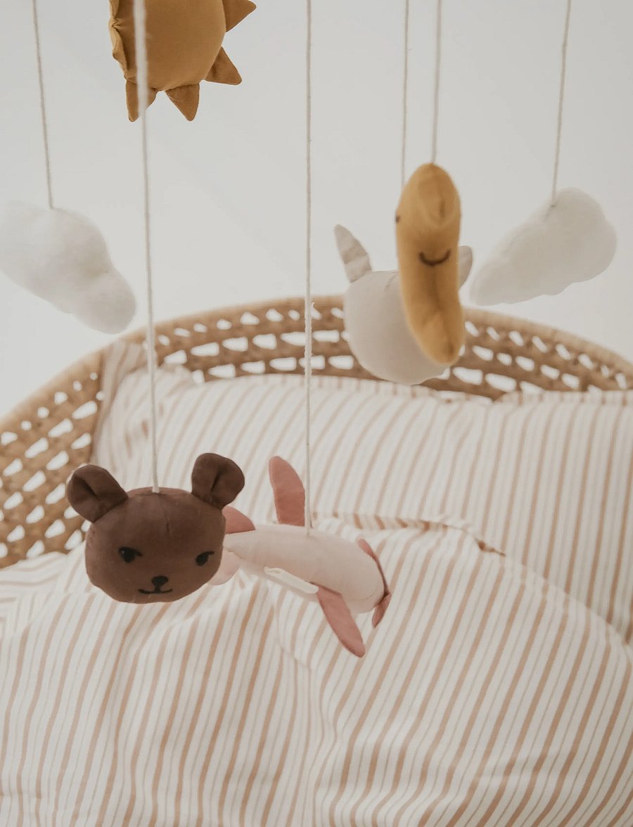Fabelab - Crib Mobile - In The Air Rose - sängmobiler - ash rose - 0