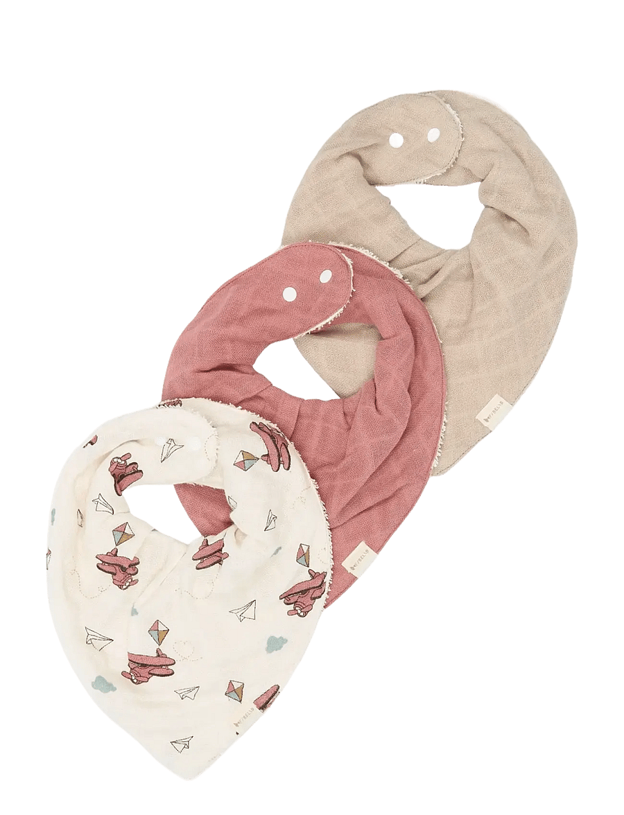 Fabelab - Bandana Bib 3-pack - Air Plane Rose - lätzchen - ash rose - 0