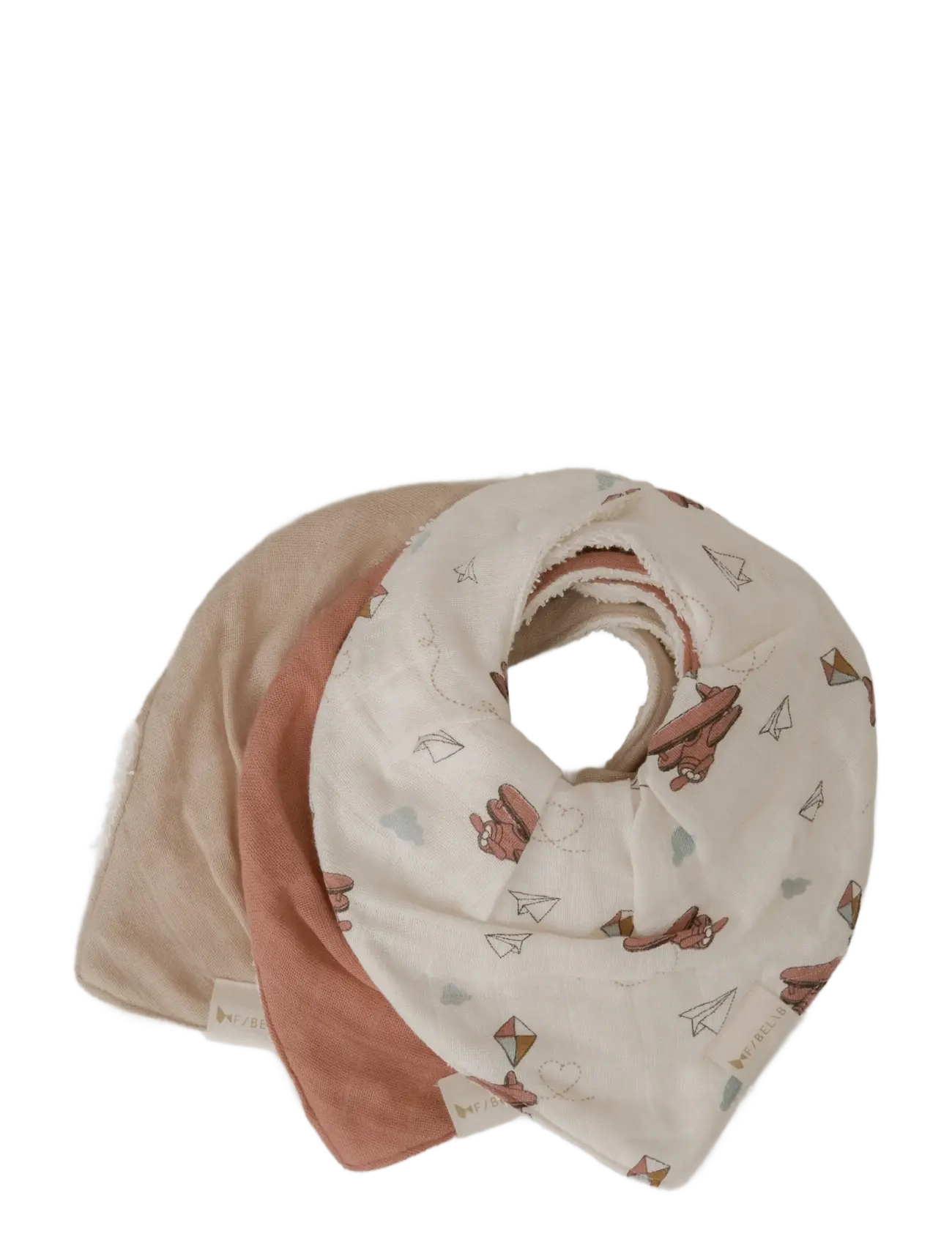 Fabelab - Bandana Bib 3-pack - Air Plane Rose - lätzchen - ash rose - 4