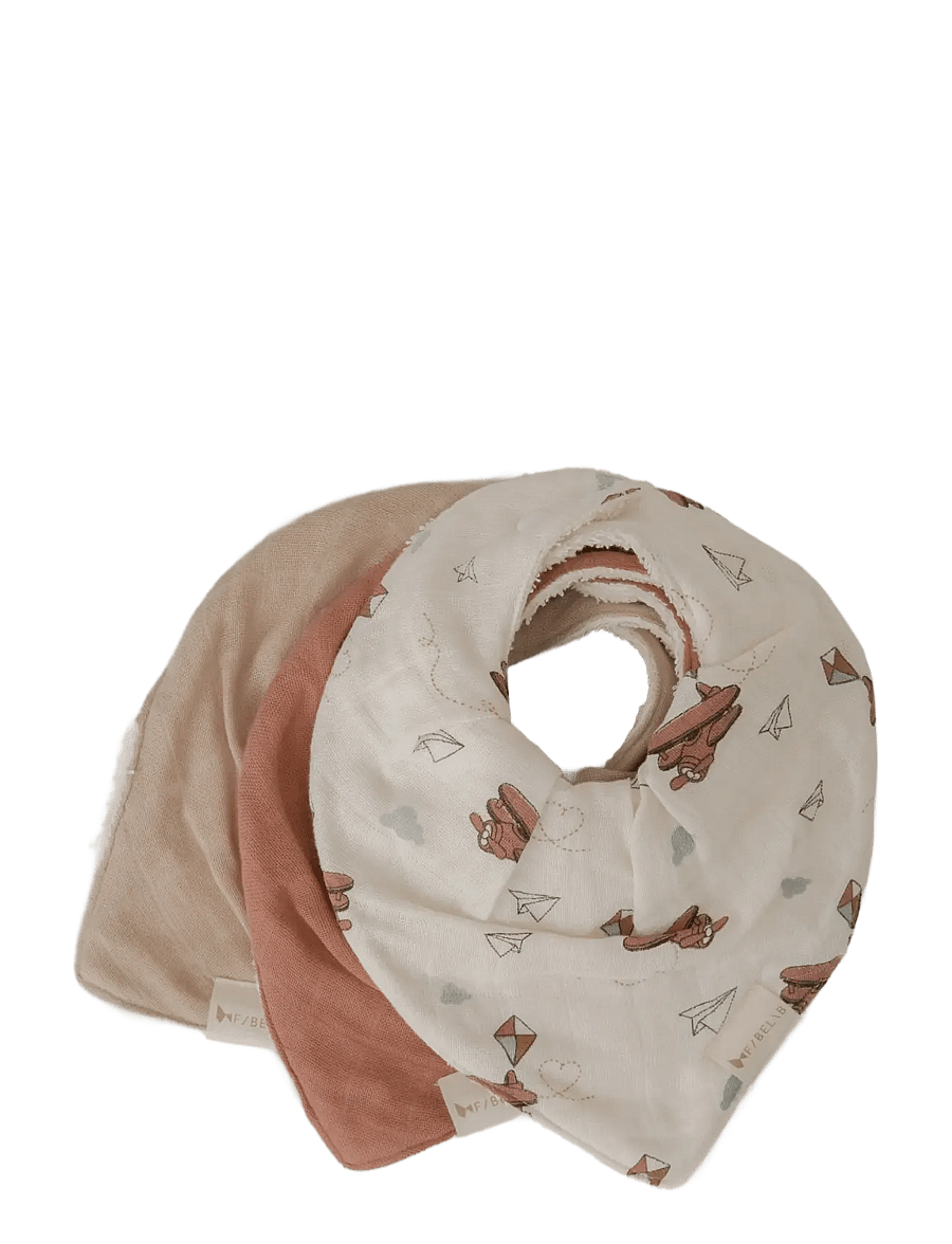 Fabelab - Bandana Bib 3-pack - Air Plane Rose - lätzchen - ash rose - 4