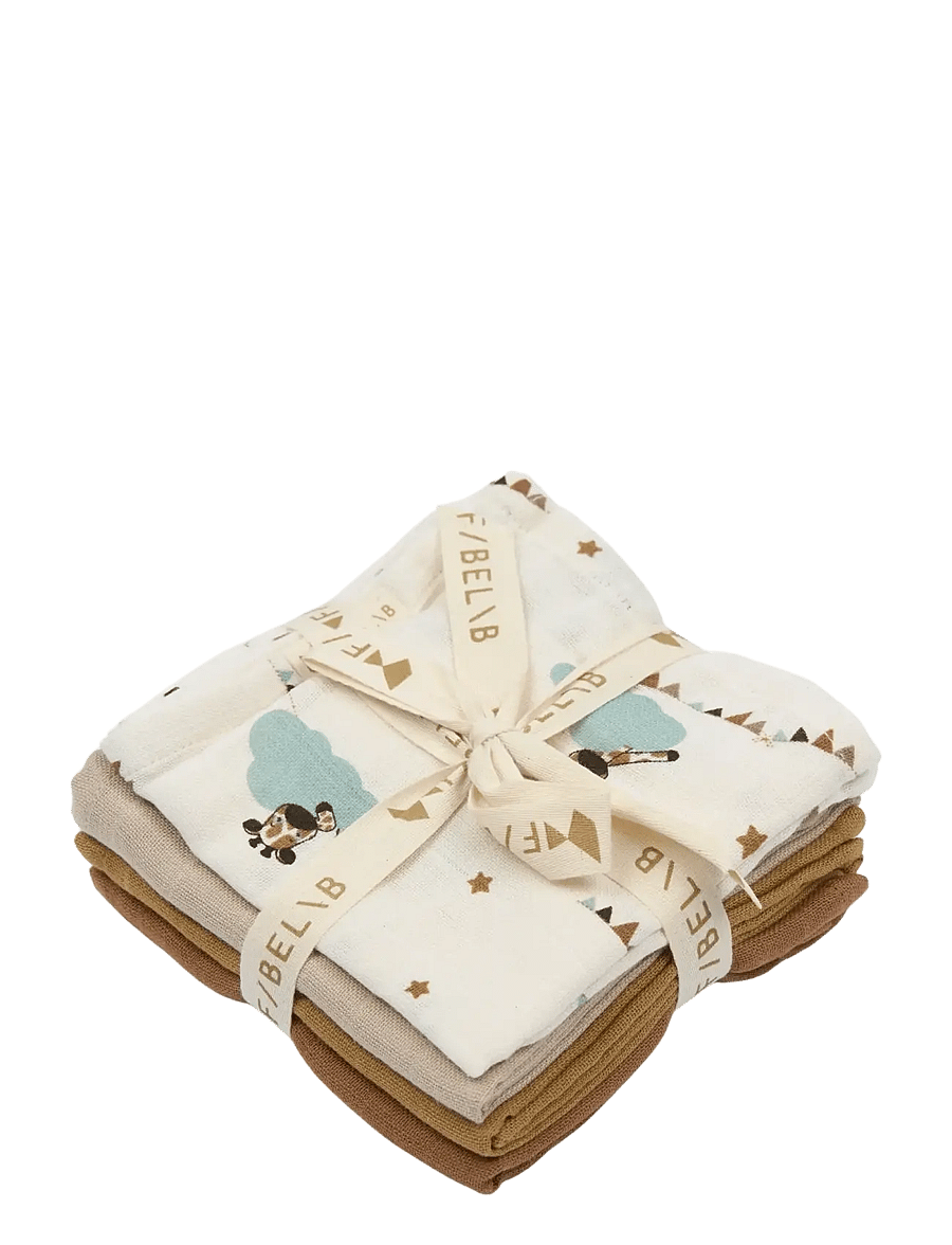 Fabelab - Muslin Cloth 4-pack - Giraffe On Th - mulldecken - wood thrush - 0