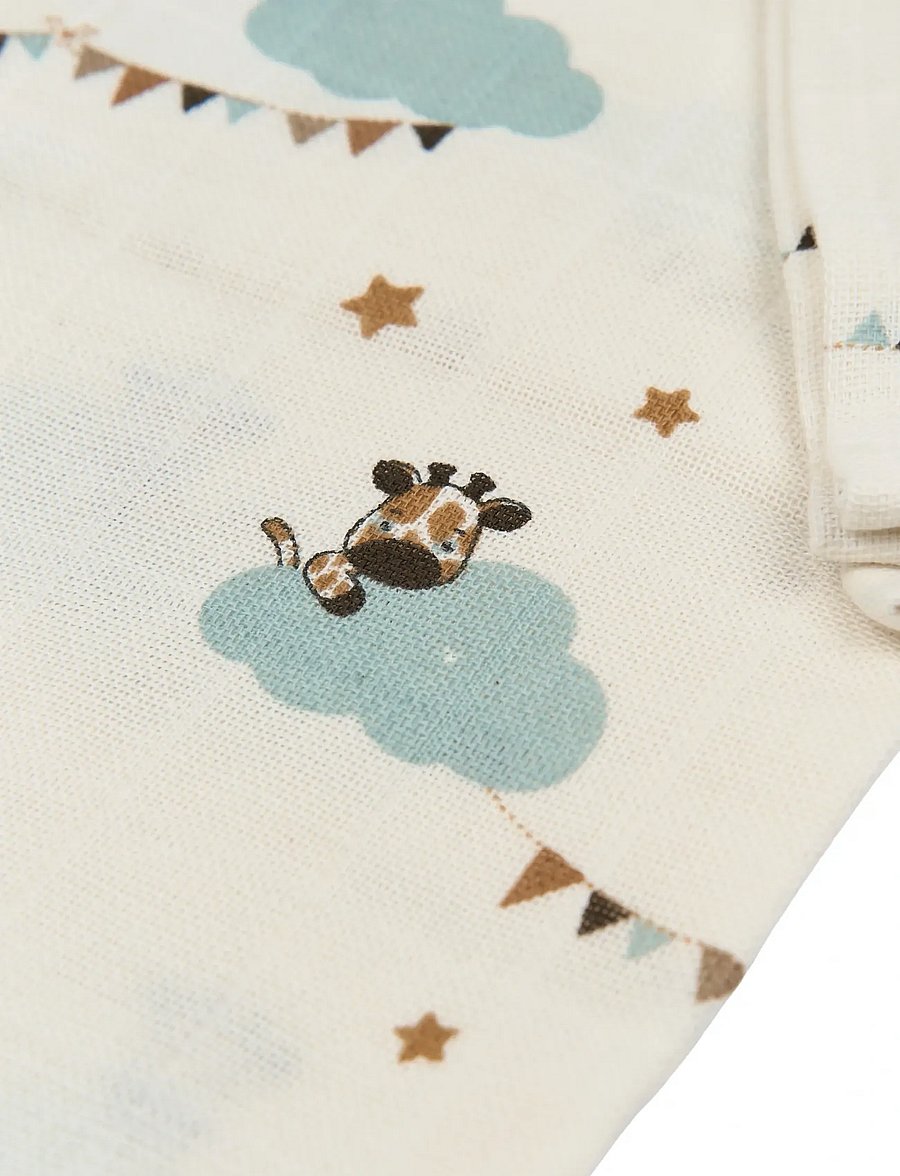 Fabelab - Muslin Cloth 4-pack - Giraffe On Th - mulldecken - wood thrush - 4