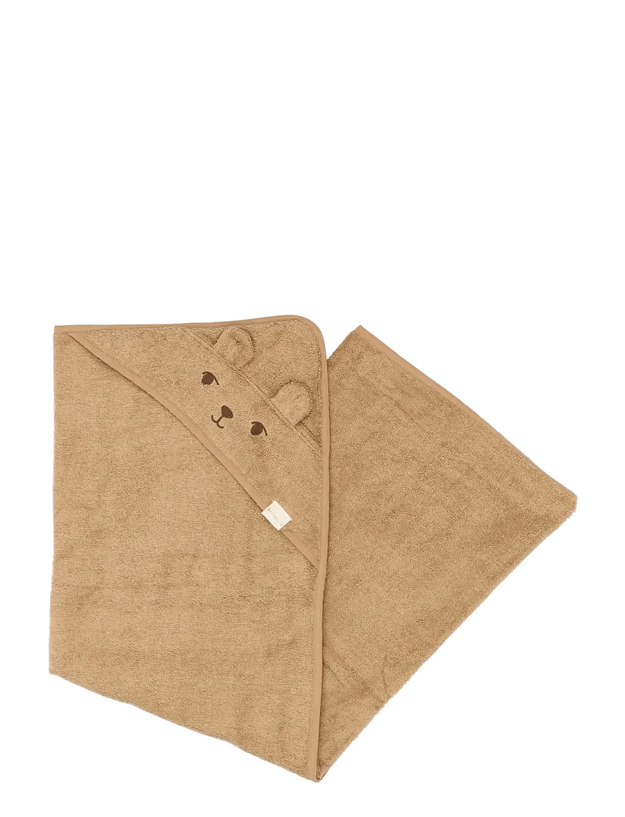 Fabelab - Towel - Bear - håndklæder - tobacco brown - 1