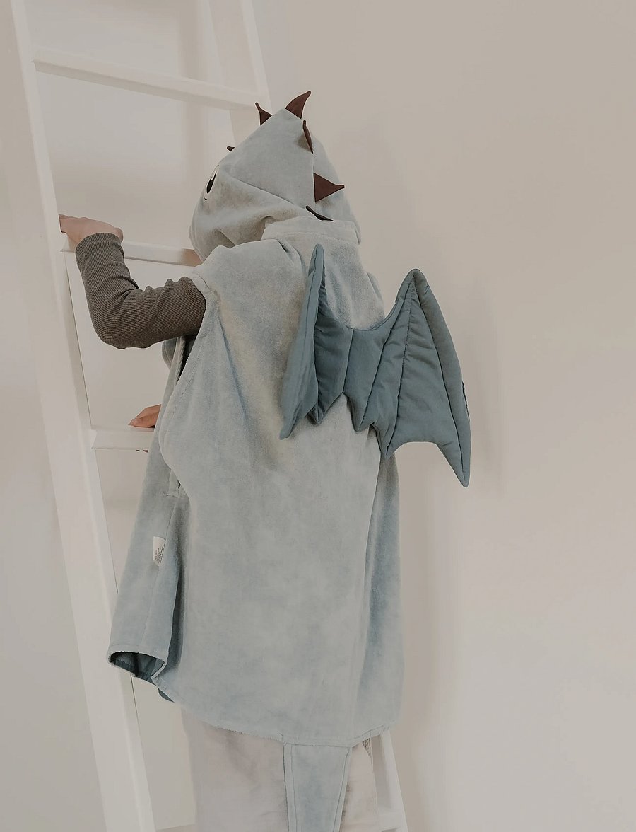 Fabelab - Dress-up - Dino Cape - Blue - kostumer - slate - 0