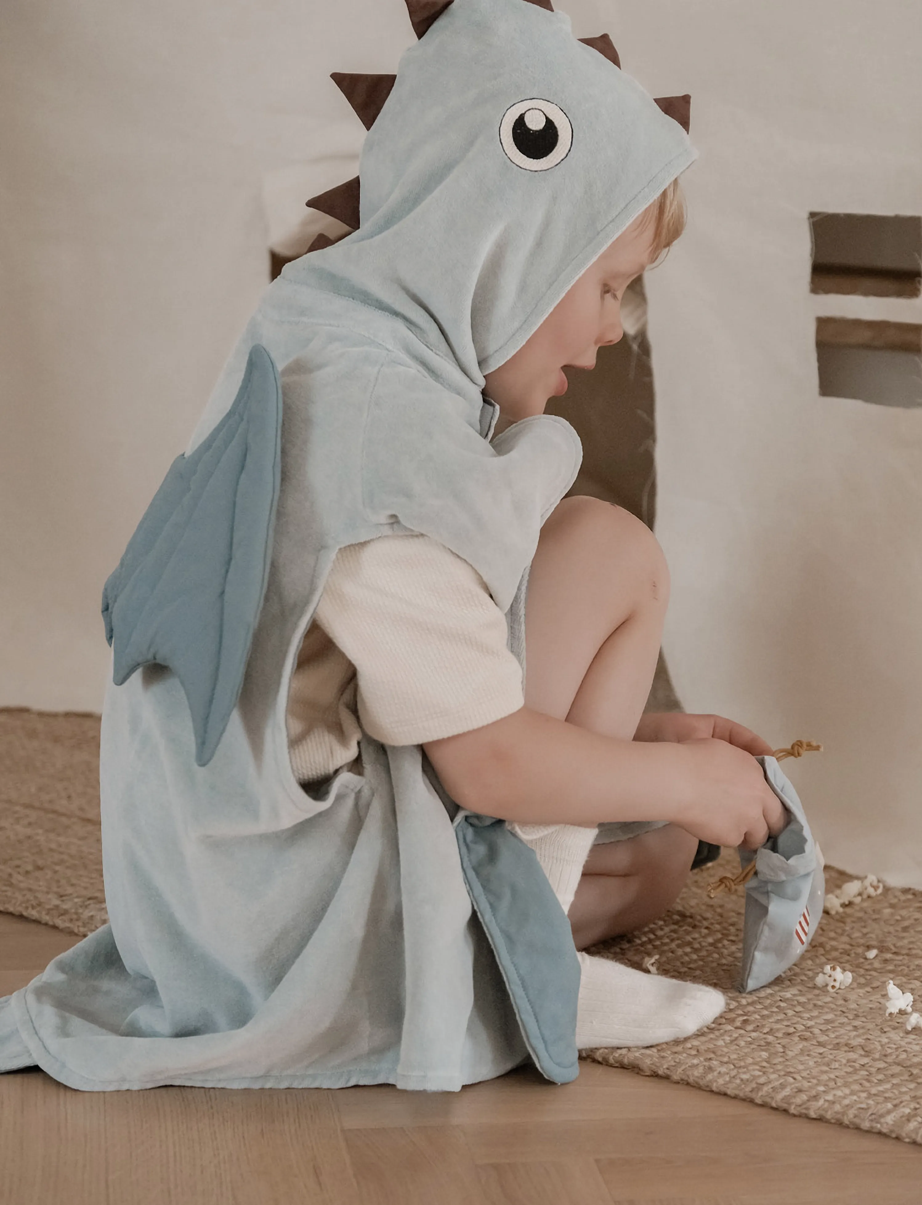 Fabelab - Dress-up - Dino Cape - Blue - kostumer - slate - 4