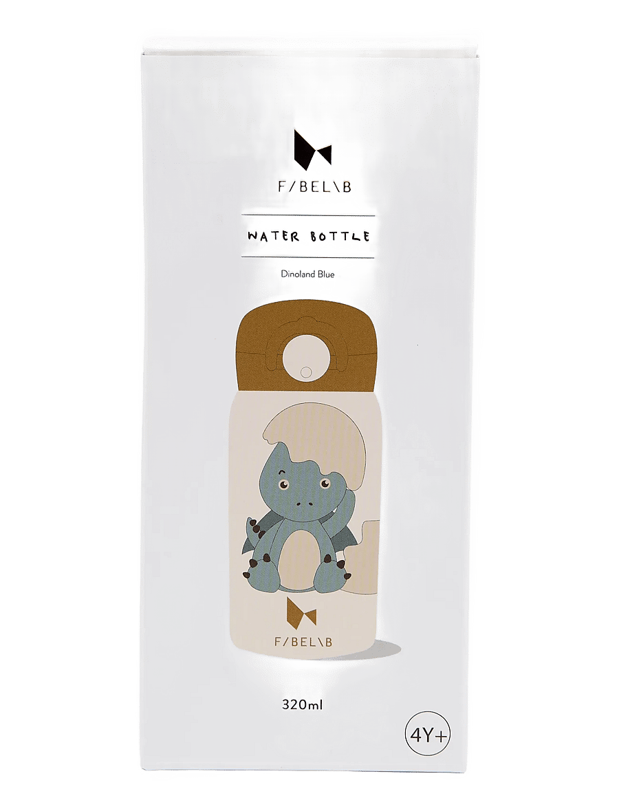 Fabelab - Water Bottle - Small - Dinoland Blue - vattenflaskor - whisper white - 2