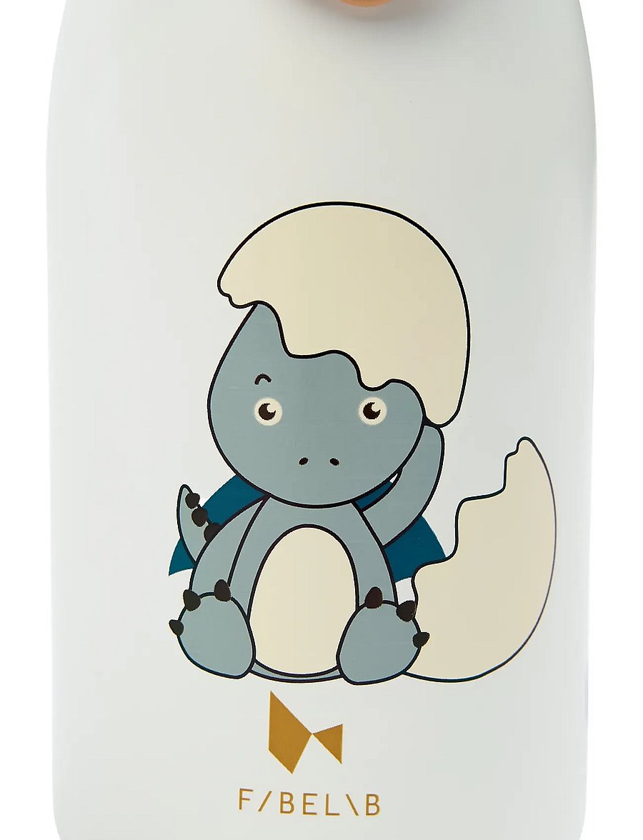 Fabelab - Water Bottle - Small - Dinoland Blue - vattenflaskor - whisper white - 5
