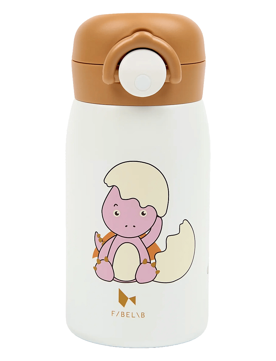 Fabelab - Water Bottle - Small - Dinoland Rose - vattenflaskor - whisper white - 1