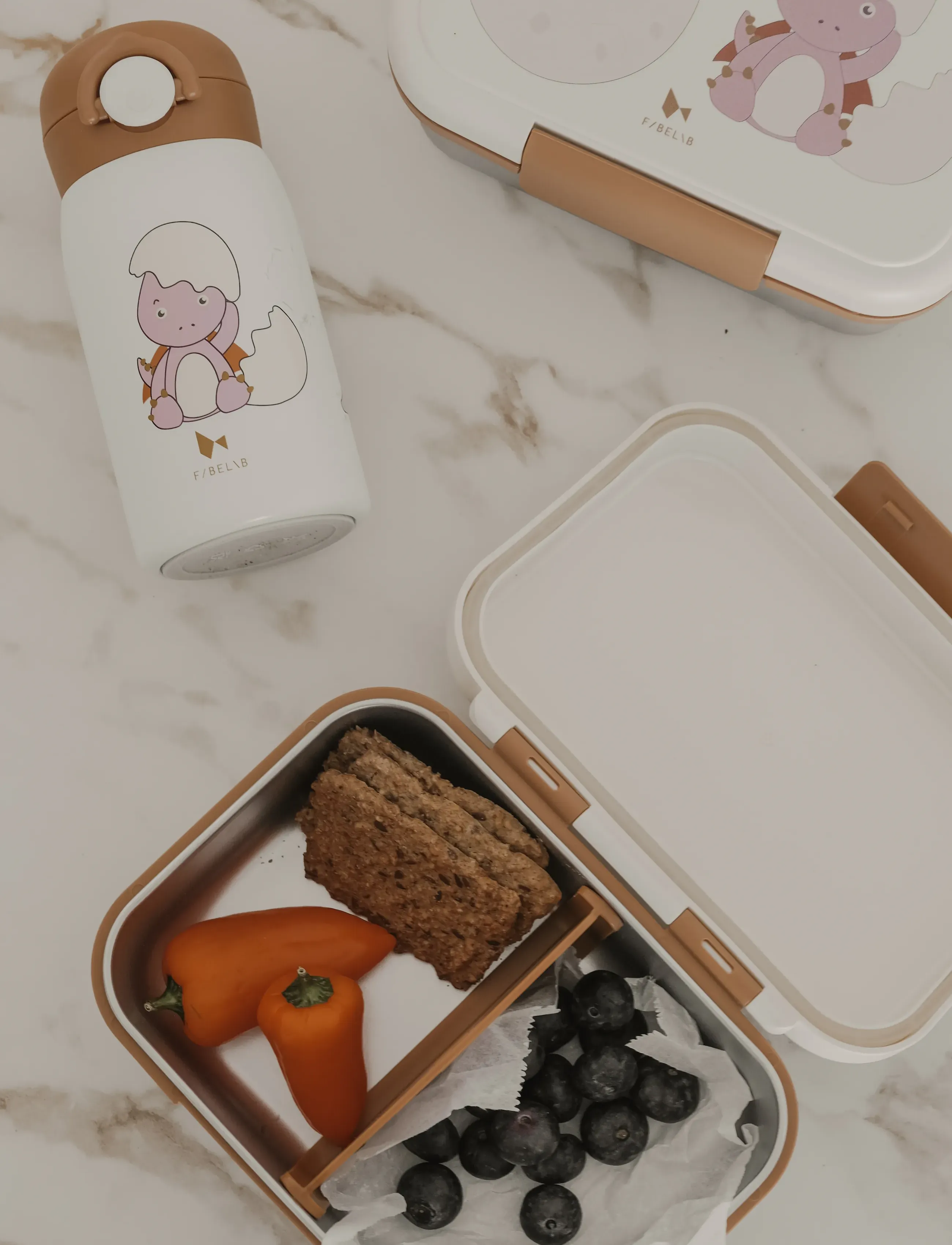 Fabelab Water Bottle Small Dinoland Rose,,,Weiß Gr.ONE SIZE