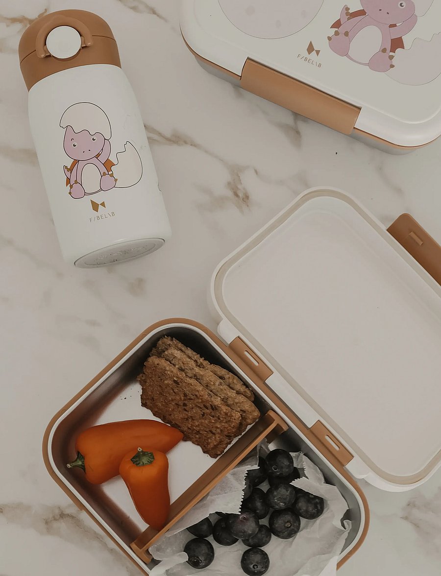 Fabelab - Water Bottle - Small - Dinoland Rose - vattenflaskor - whisper white - 0