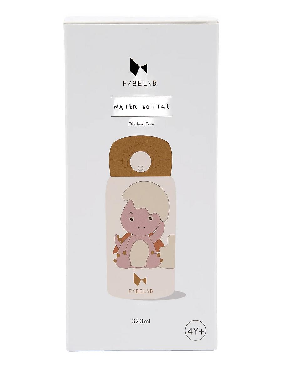 Fabelab - Water Bottle - Small - Dinoland Rose - vattenflaskor - whisper white - 3