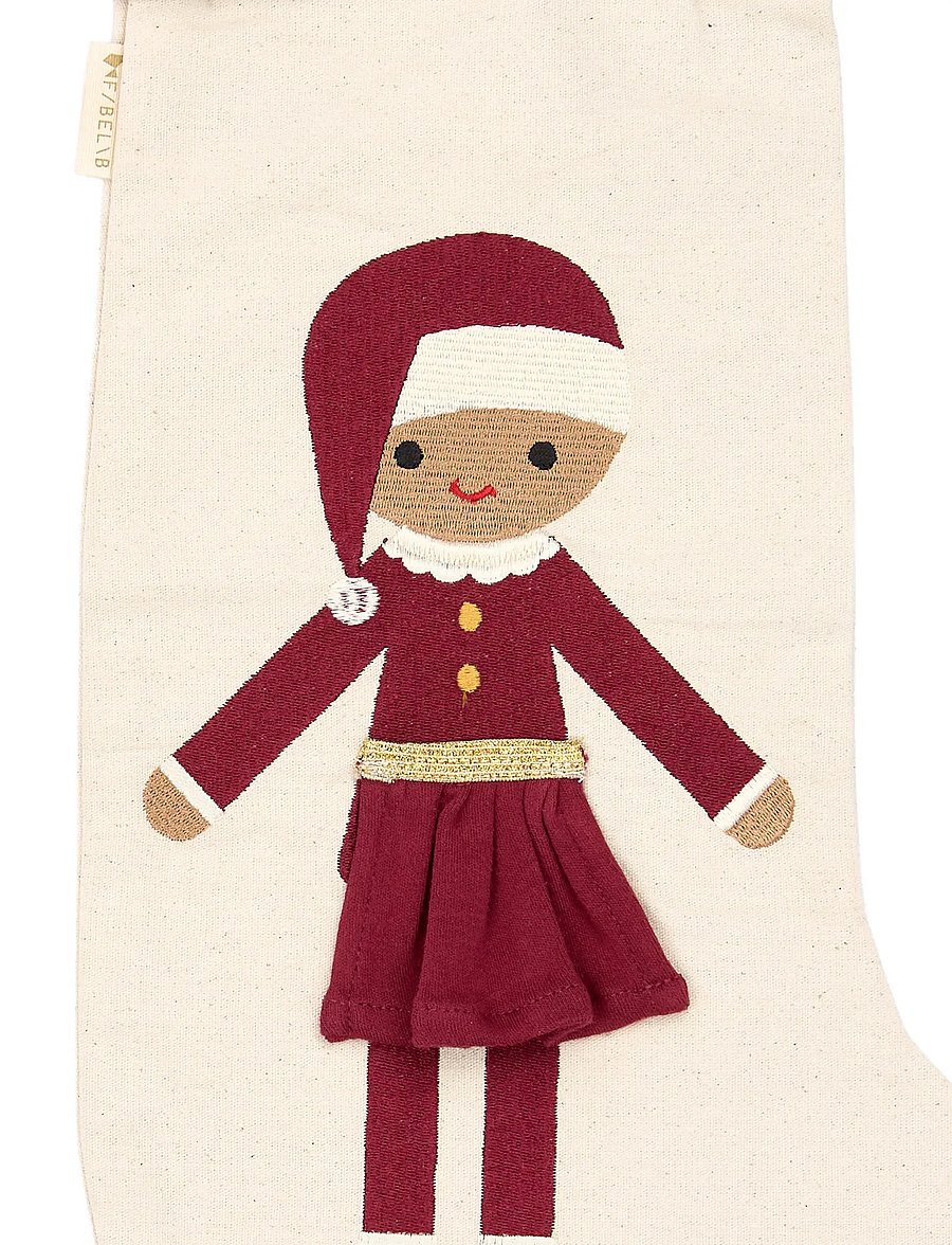 Fabelab - Christmas Stocking - Sand Mrs. Santa - ziemassvētku rotājumi - seedpearl - 2