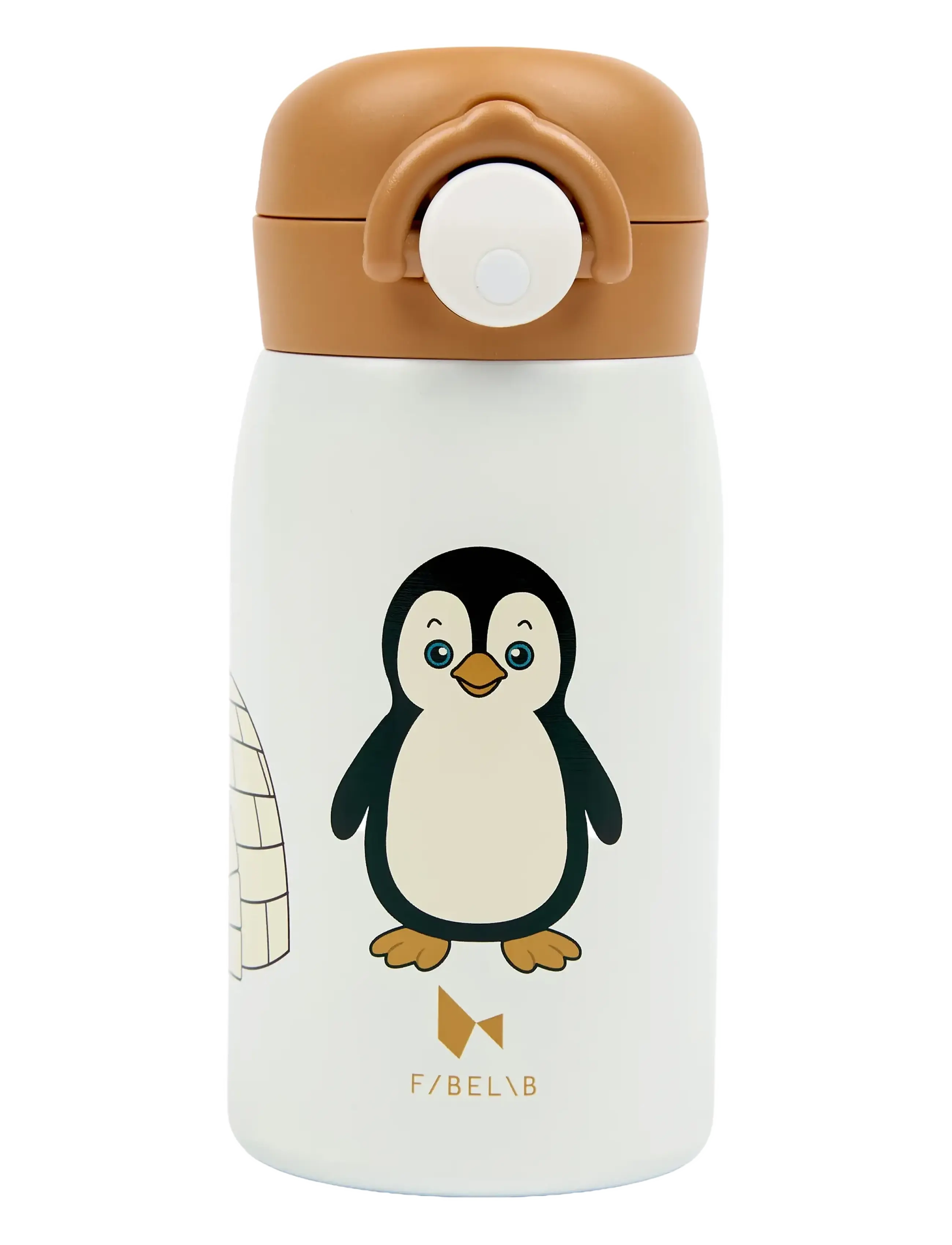 Fabelab Water Bottle - Small - Penguin - Uus - WHISPER WHITE / white