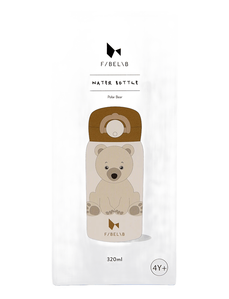 Fabelab - Water Bottle - Small - Polar Bear - veepudelid - whisper white - 3