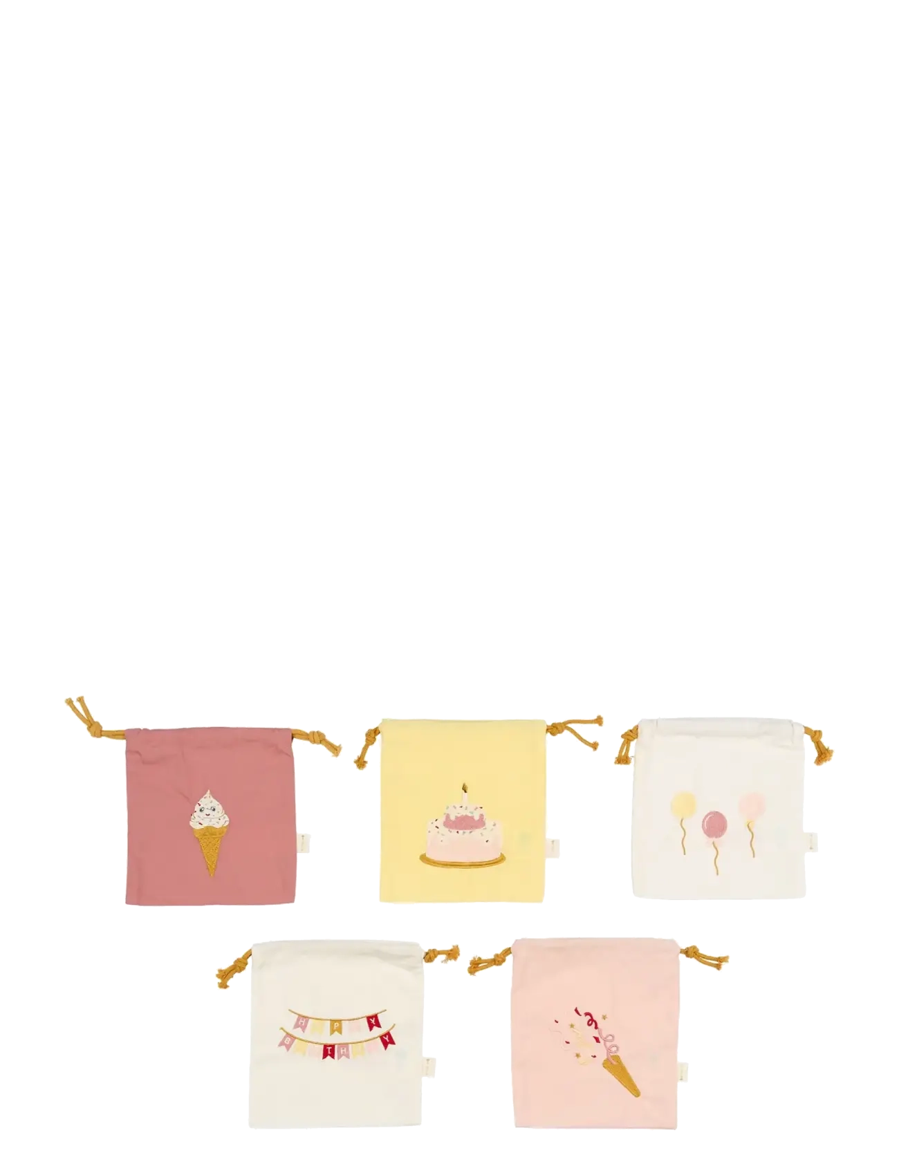 Fabelab Gift Bags 5-pack - Rose Mix - Kandekotid ja väikesed kotid - ASH ROSE / pink/rose