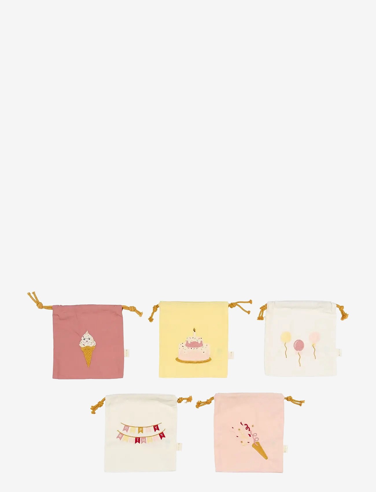 Fabelab Gift Bags 5-Pack - Rose Mix - Pink - ONE SIZE