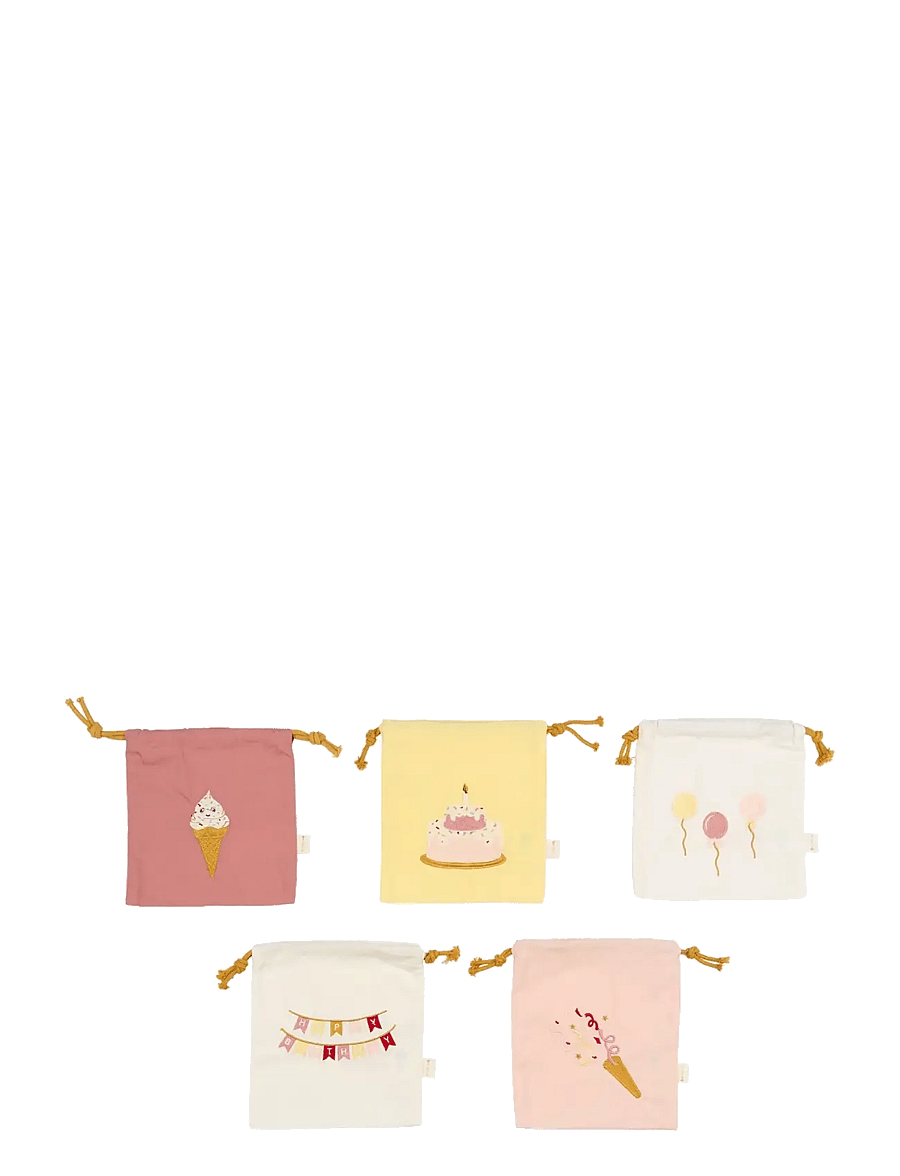 Fabelab - Gift Bags 5-pack - Rose Mix - kandekotid ja väikesed kotid - ash rose - 0