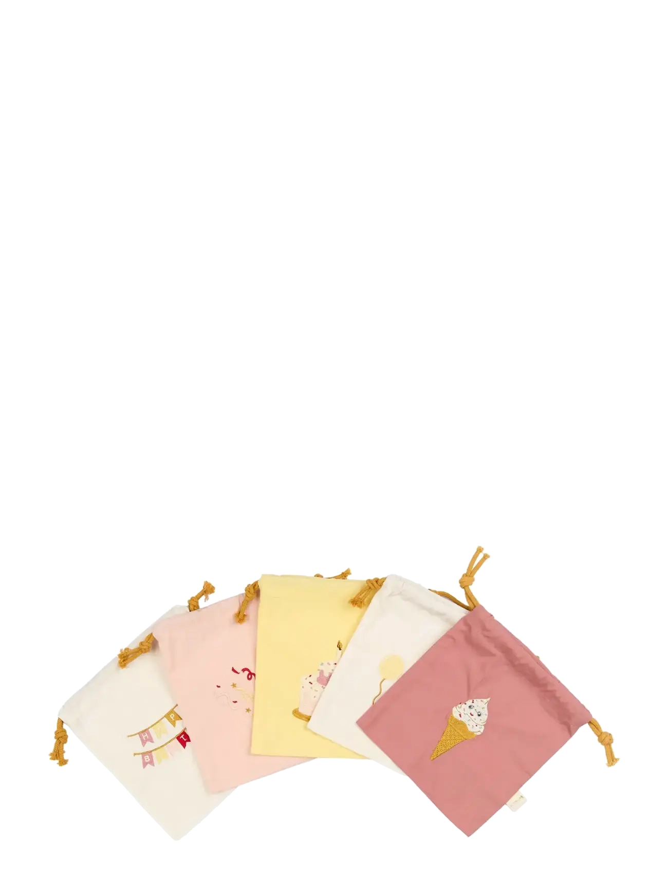 Fabelab - Gift Bags 5-pack - Rose Mix - kandekotid ja väikesed kotid - ash rose - 1