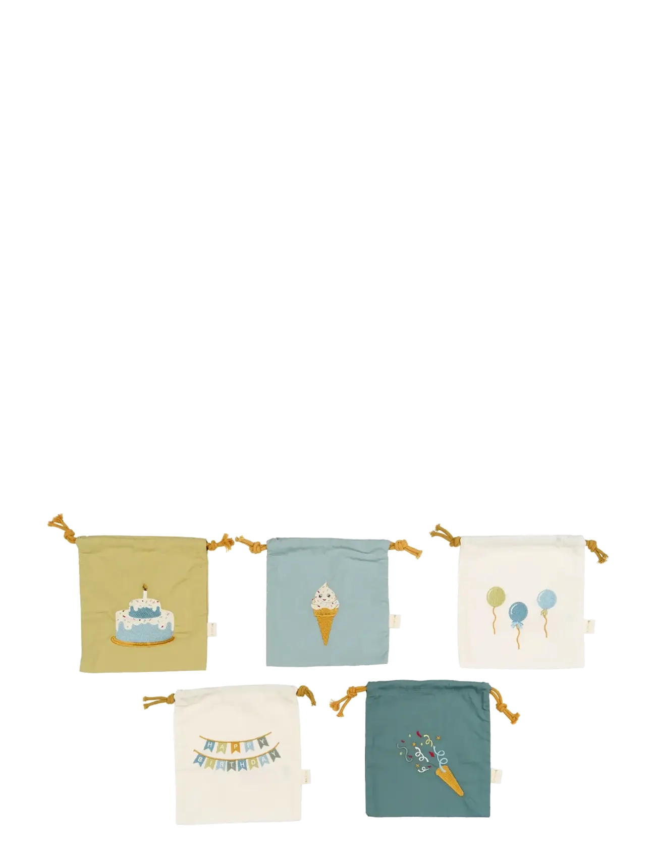 Fabelab Gift Bags 5-Pack - Blue Mix - Blue - ONE SIZE