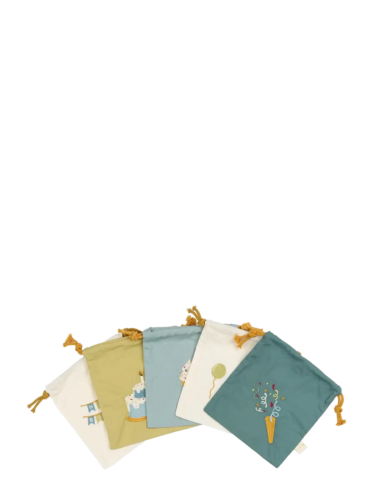 Fabelab - Gift Bags 5-pack - Blue Mix - kandekotid ja väikesed kotid - slate - 2