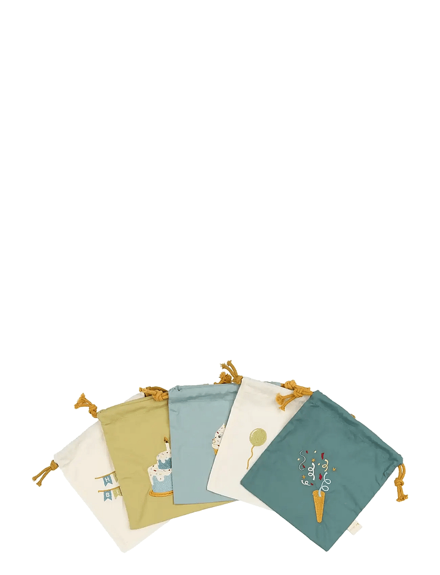 Fabelab - Gift Bags 5-pack - Blue Mix - kandekotid ja väikesed kotid - slate - 2