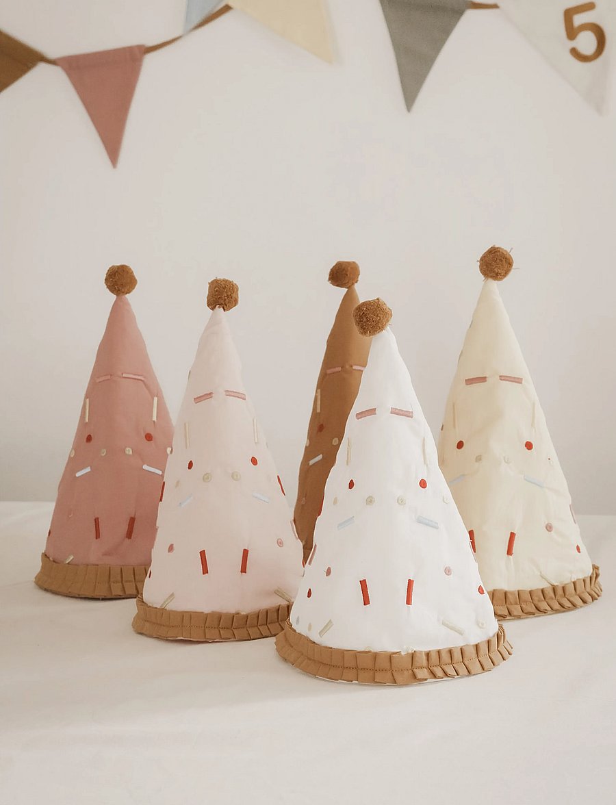 Fabelab - Celebration Hats 5-pack - Rose Mix - barnkalas - peach whip - 0