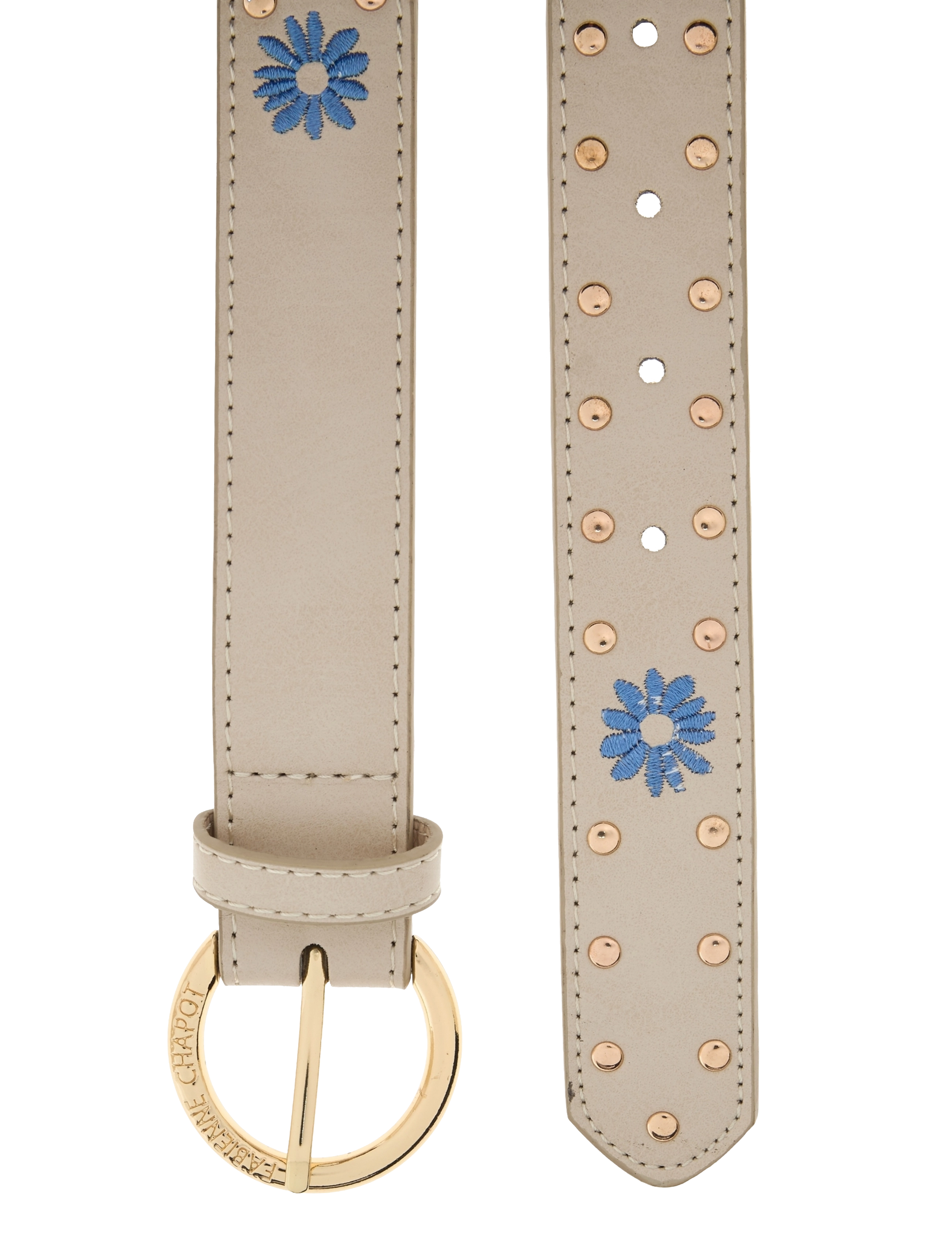Fabienne Chapot - Flower Studded belt - cream white - 1