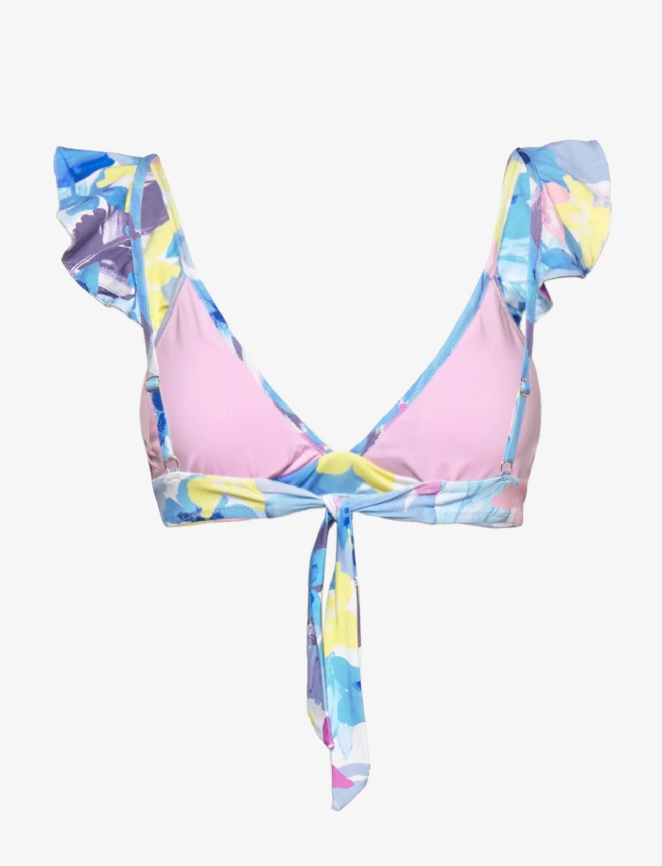 Fabienne Chapot - Heather Bikini Top - trikampio formos bikinio liemenėlės - cream white/pool blu - 1