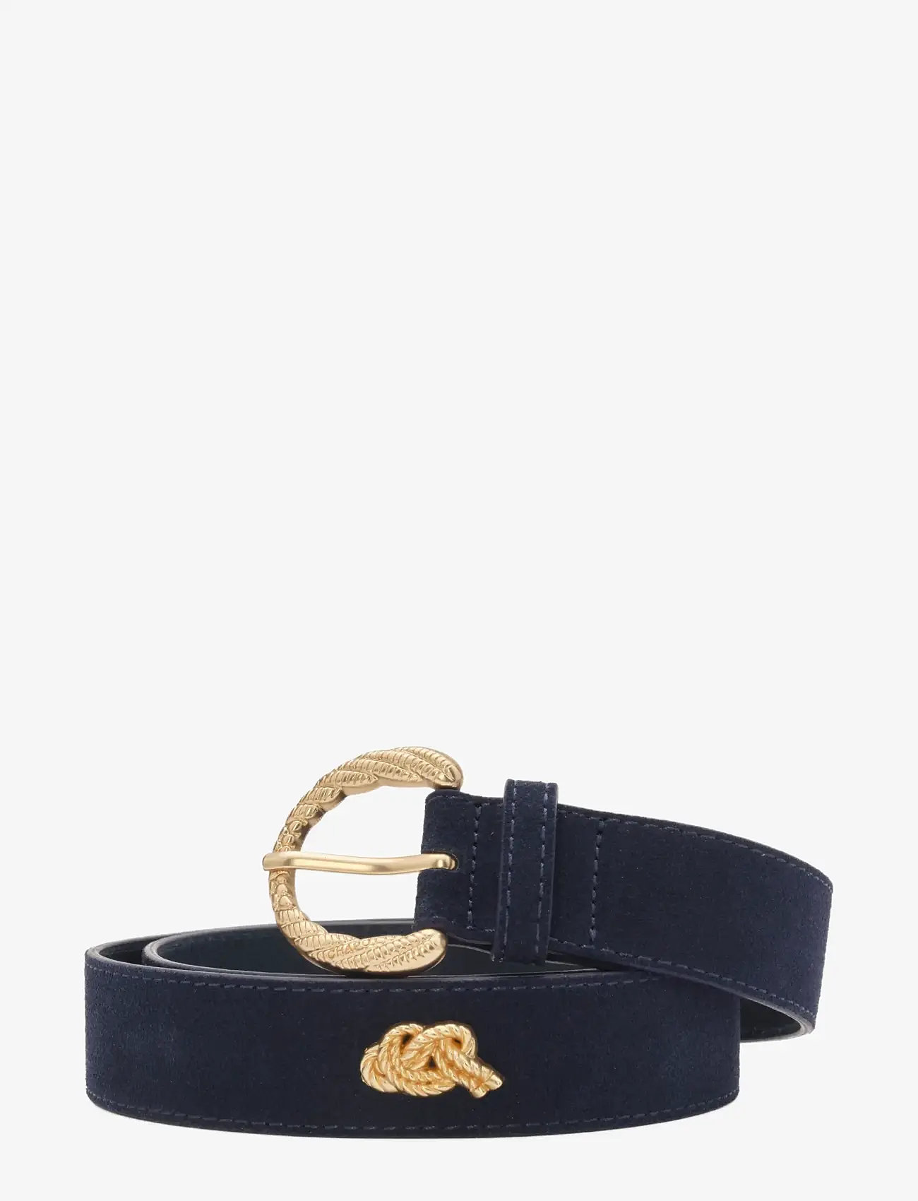 Fabienne Chapot - Studded Marina Belt - læderbælter - maritime blue - 0