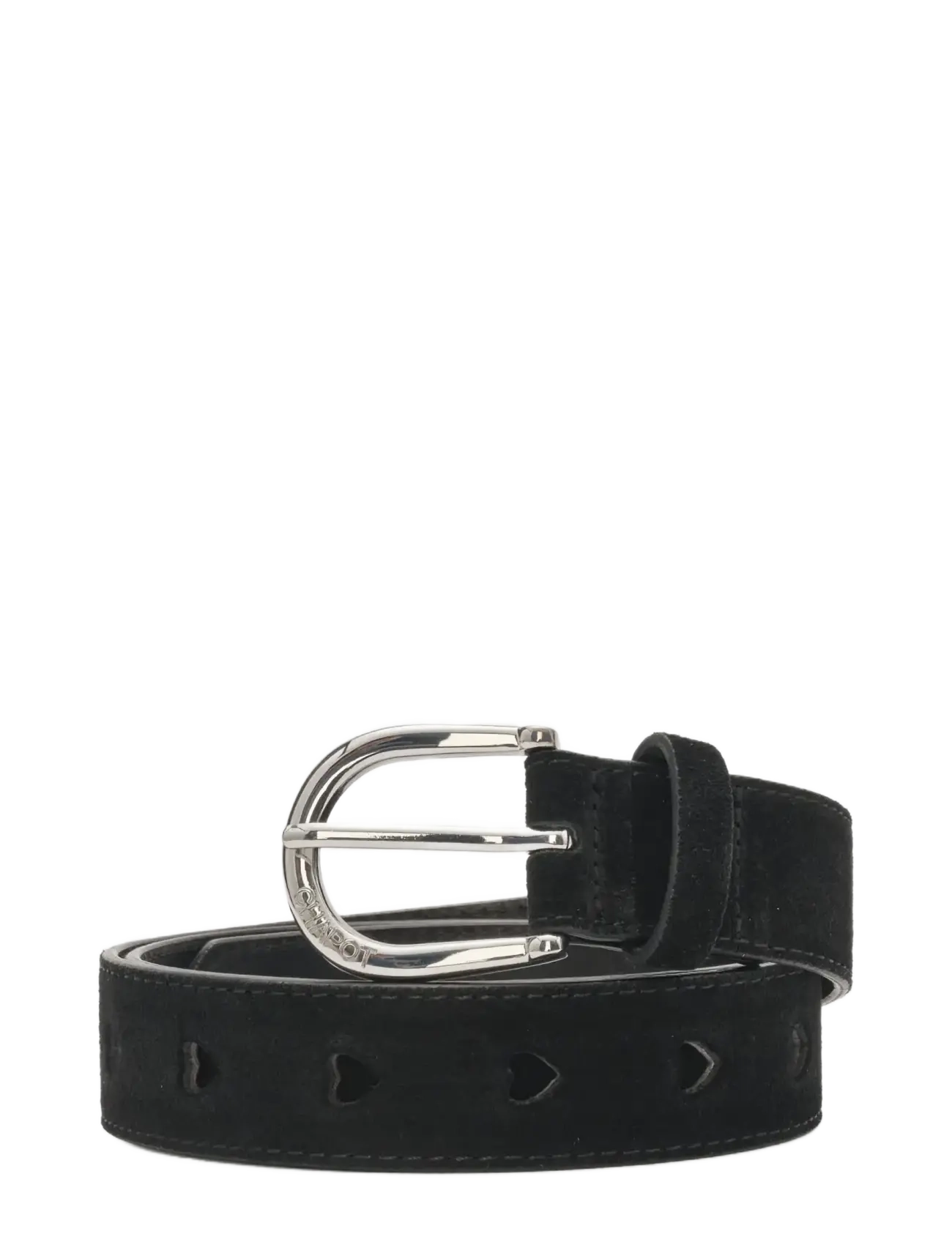 Fabienne Chapot Cut It Out Heart Belt Suede, 85, Black, Belts > Waist Belt, Dame