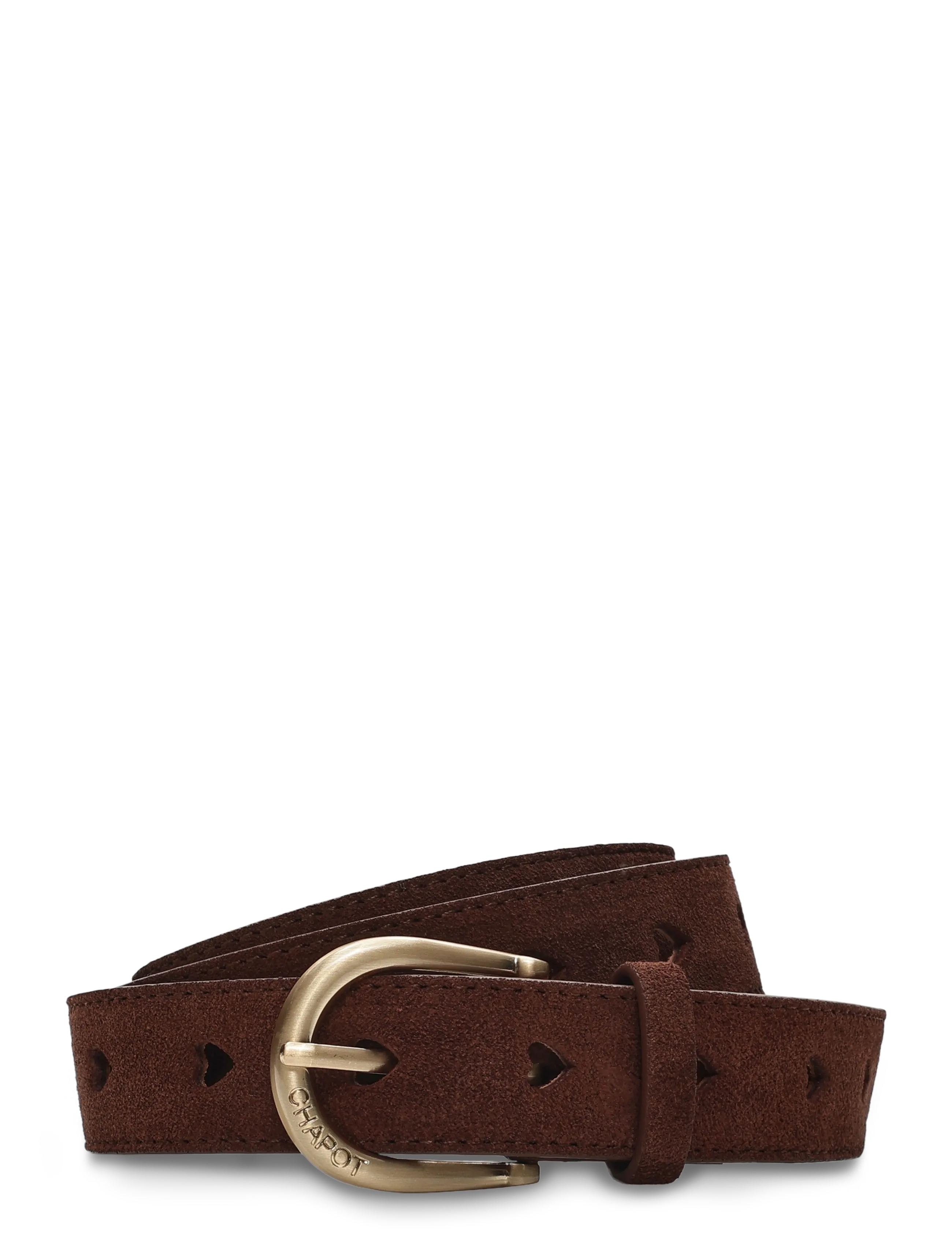 Fabienne Chapot Cut It Out Heart Belt Suede - Fabienne Chapot - CHOCOLATE BROWN / brown