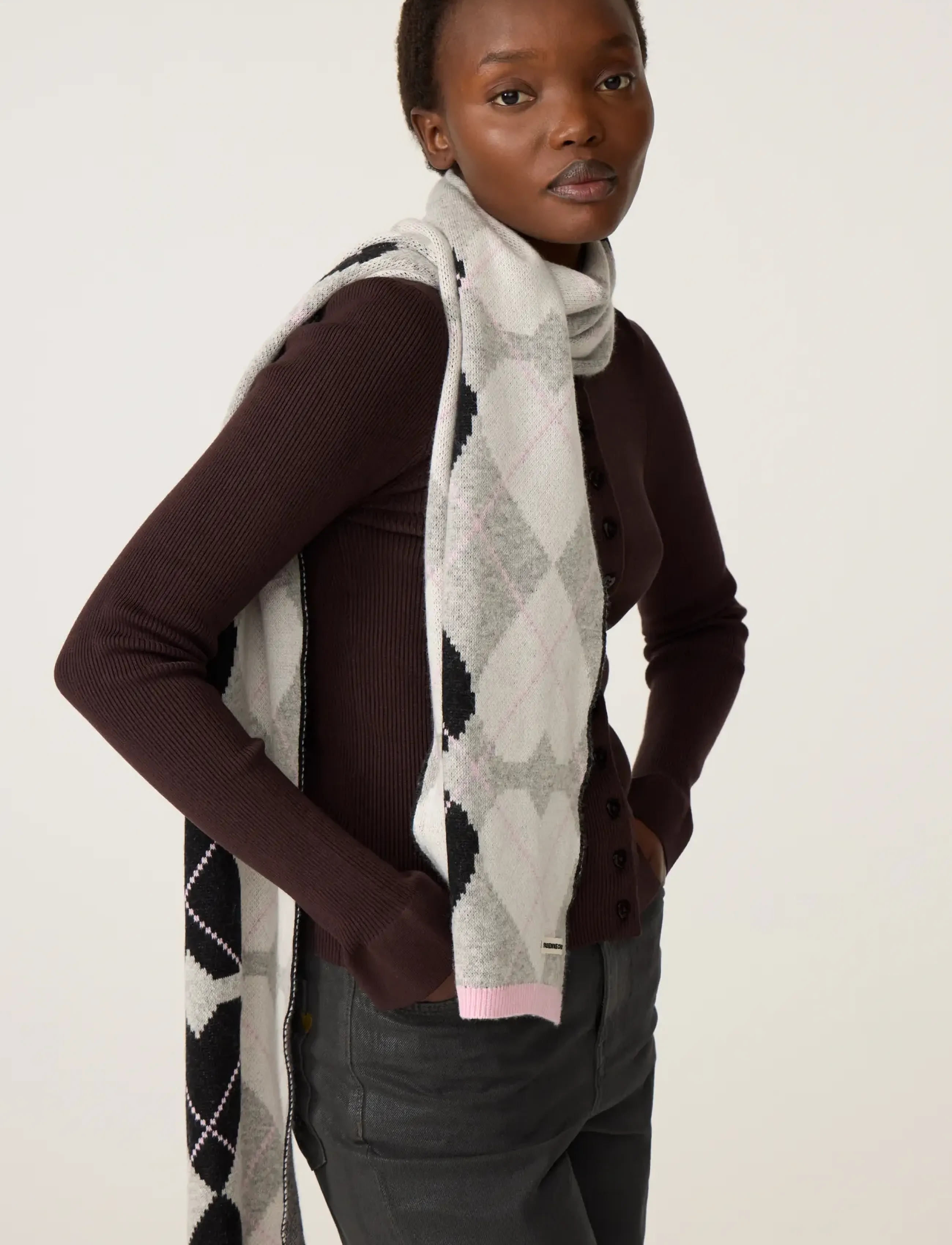 Fabienne Chapot - Jamie Scarf - talvesallid - grey/black - 2