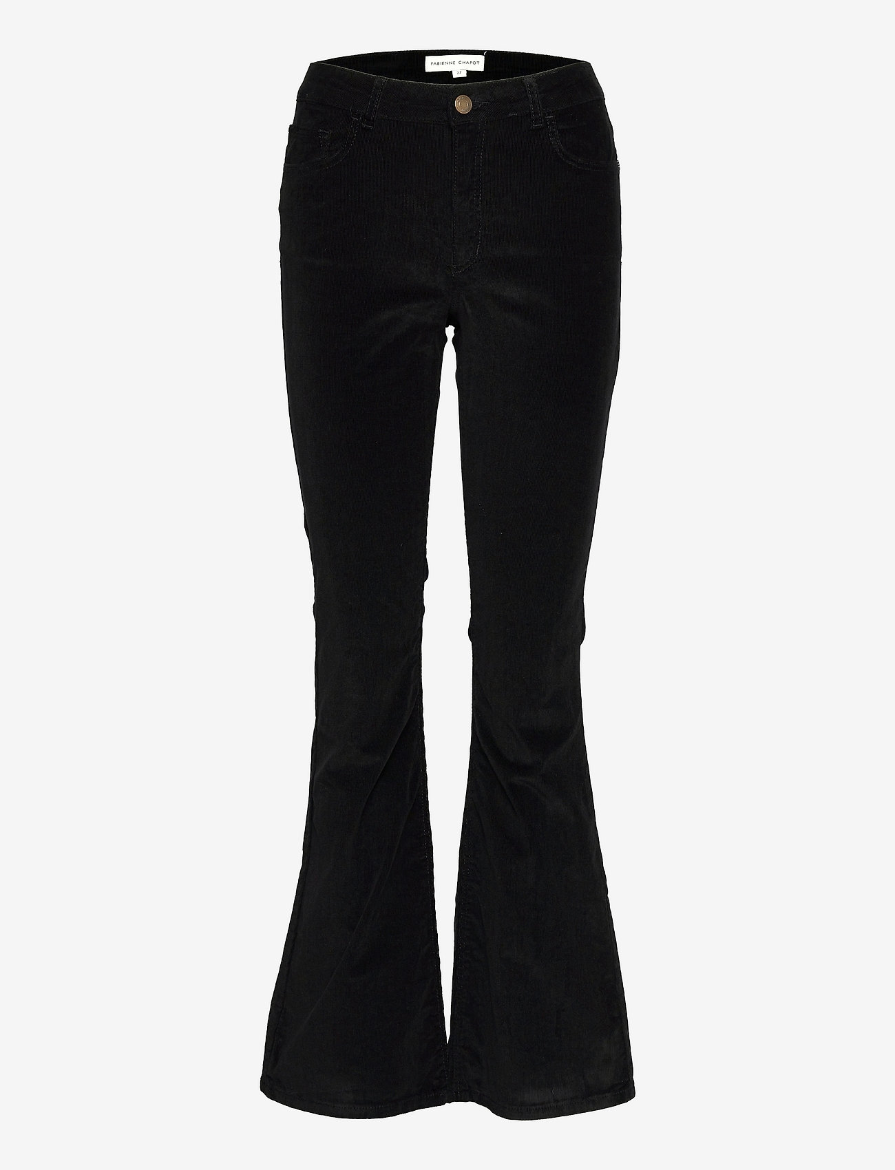 Fabienne Chapot - Eva Corduroy Flare Trousers - bukser - black - 0