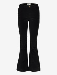 Eva Corduroy Flare Trousers - BLACK