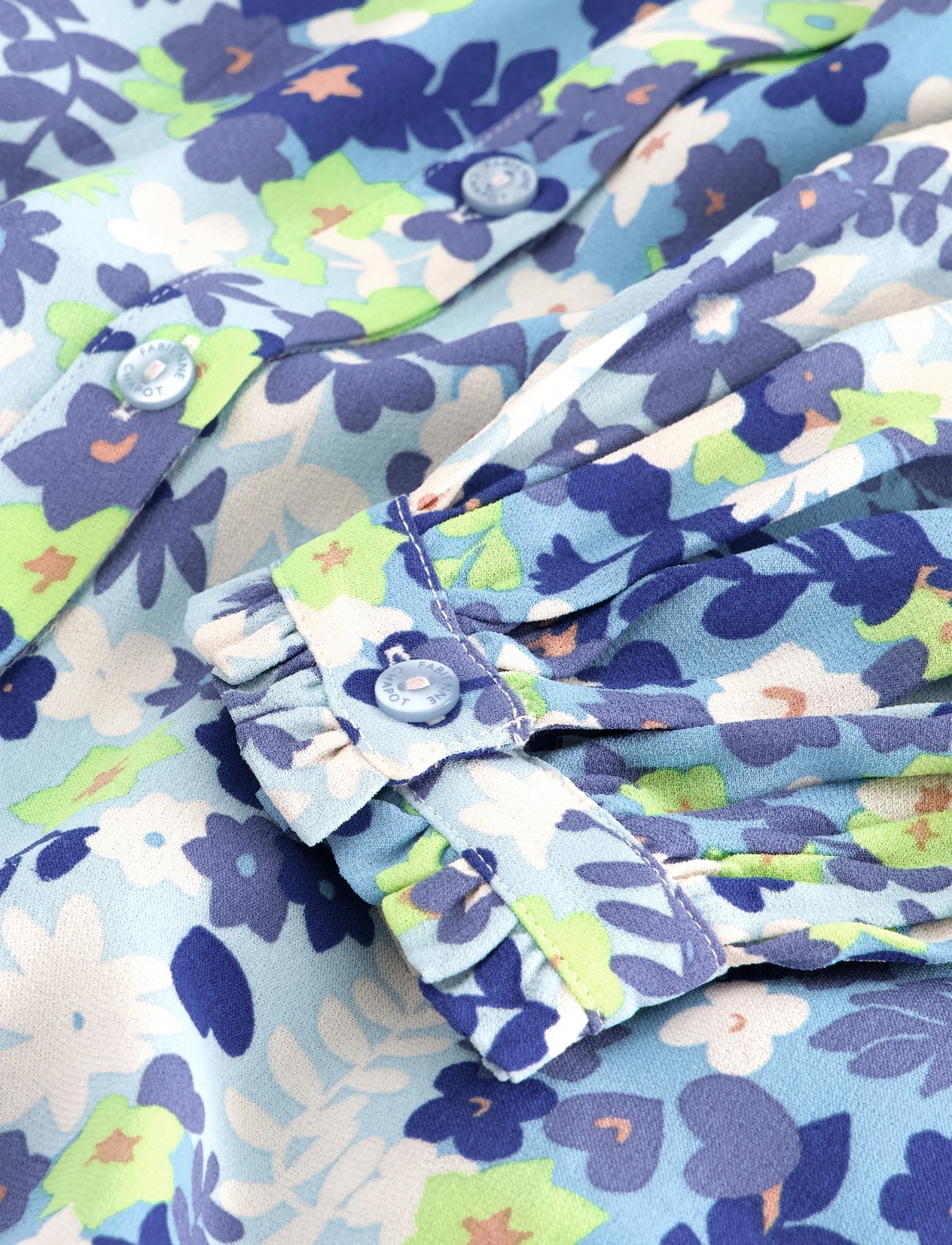 Fabienne Chapot - Dorien Frill Dress - hemdkleider - riad blue/acapulco g - 4