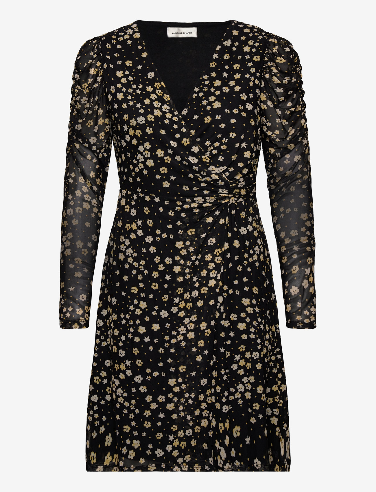 Fabienne Chapot - Flake Dress - wickelkleider - black/dijon yellow - 0