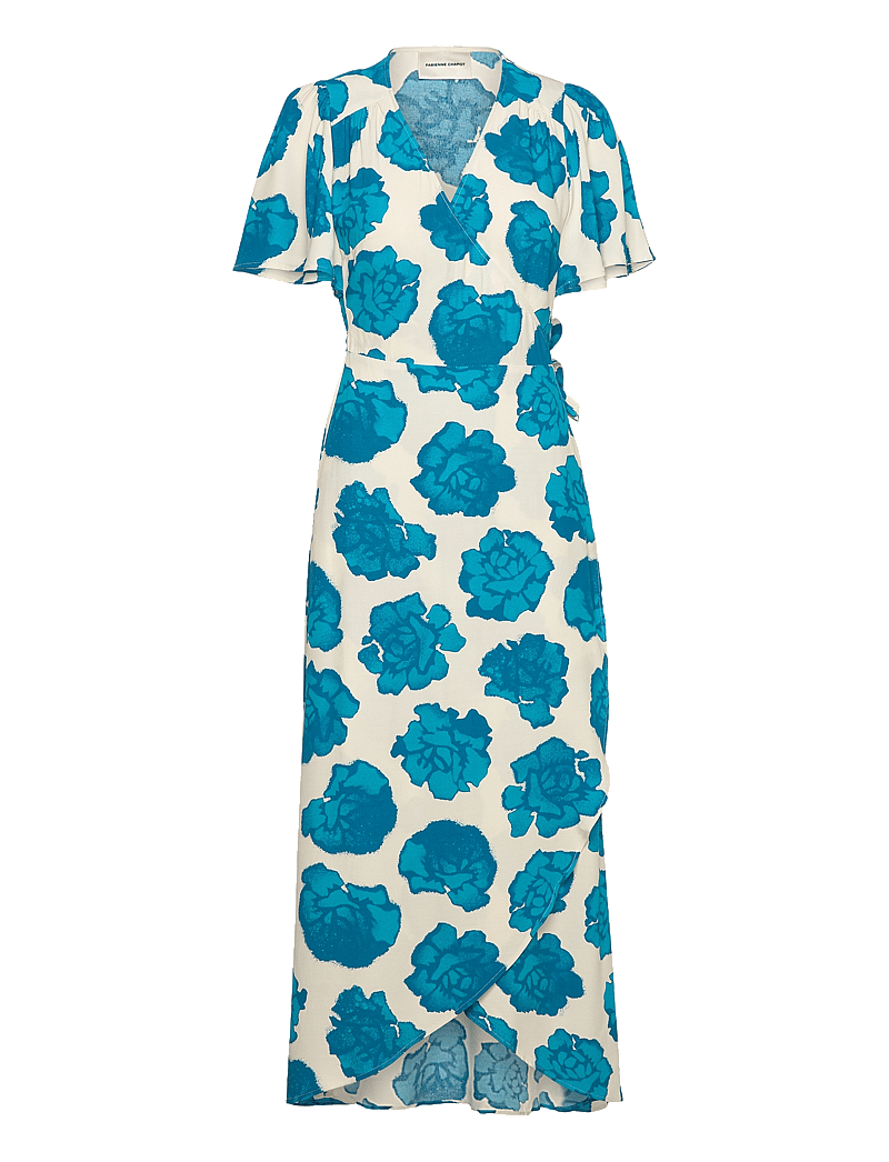 Fabienne Chapot - Archana Butterfly - slå-om-kjoler - azure blue/cream whi - 0