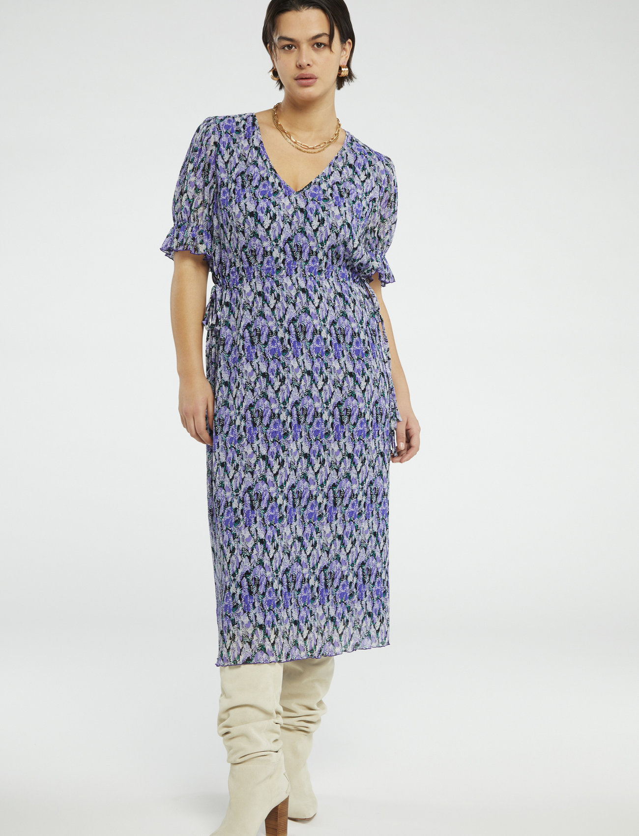 Fabienne Chapot - Pauline Dress - summer dresses - poppy purple/cream w - 0