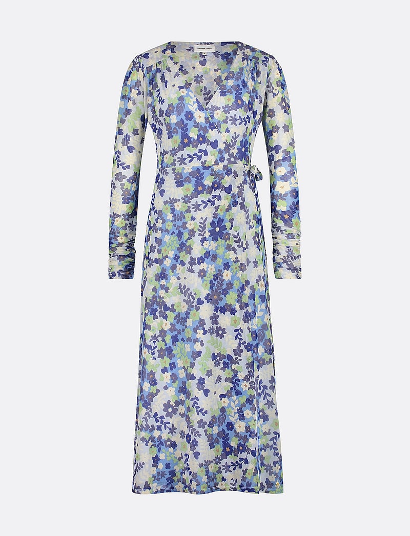 Fabienne Chapot - Natalie dress - slå-om-kjoler - riad blue/holy guaca - 1