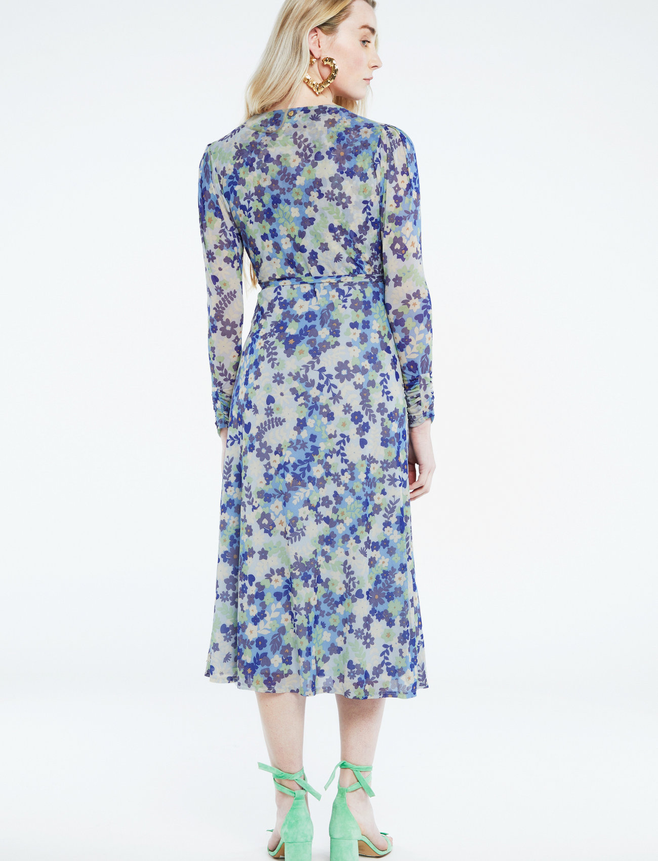 Fabienne Chapot - Natalie dress - slå-om-kjoler - riad blue/holy guaca - 3