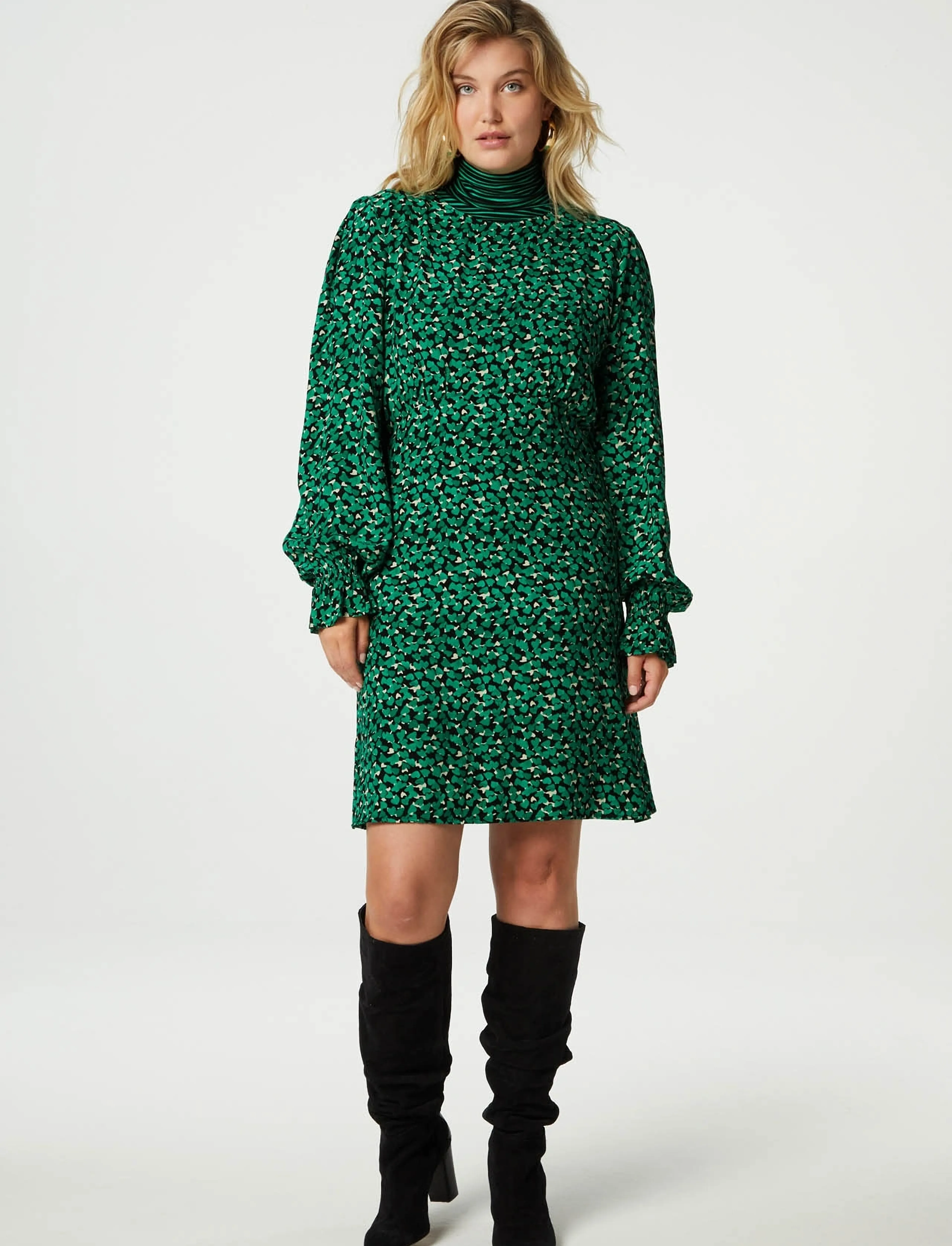 Fabienne Chapot - Vanessa dress - midi kjoler - feeling green/black - 5