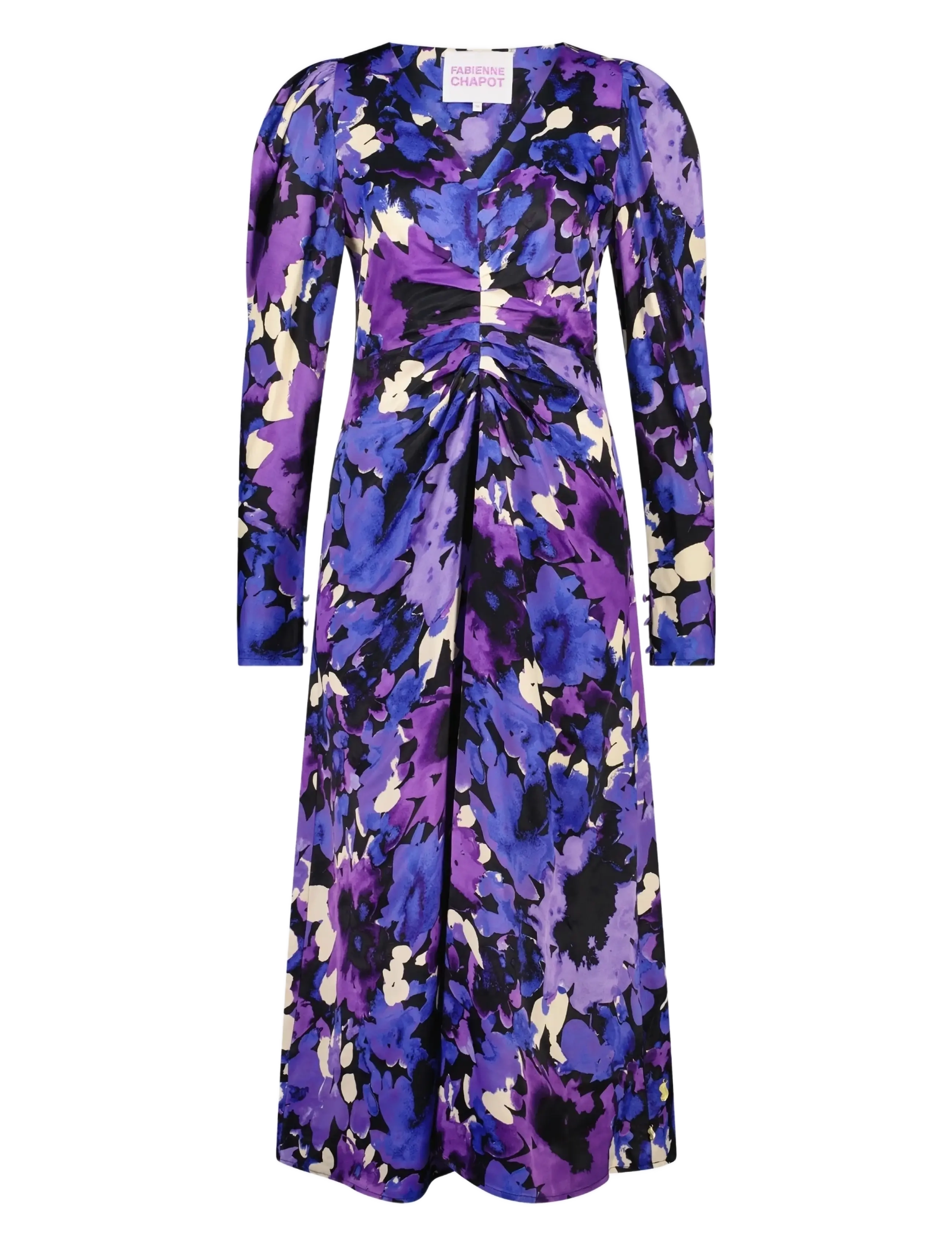 Fabienne Chapot Vera LS Dress - Fabienne Chapot - BLACK/BLUEMSBURY / blue