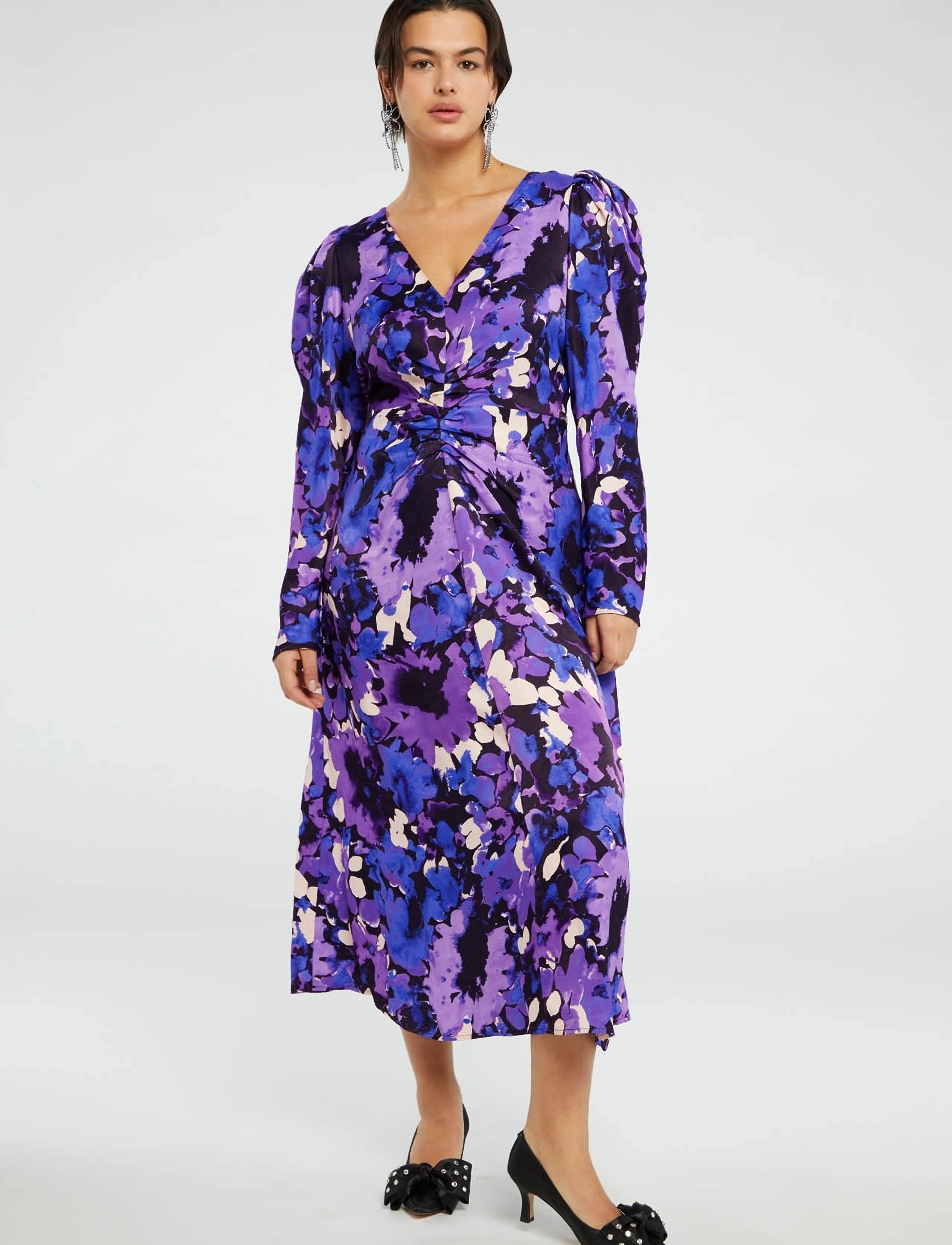 Fabienne Chapot - Vera LS Dress - festkjoler - black/bluemsbury - 3